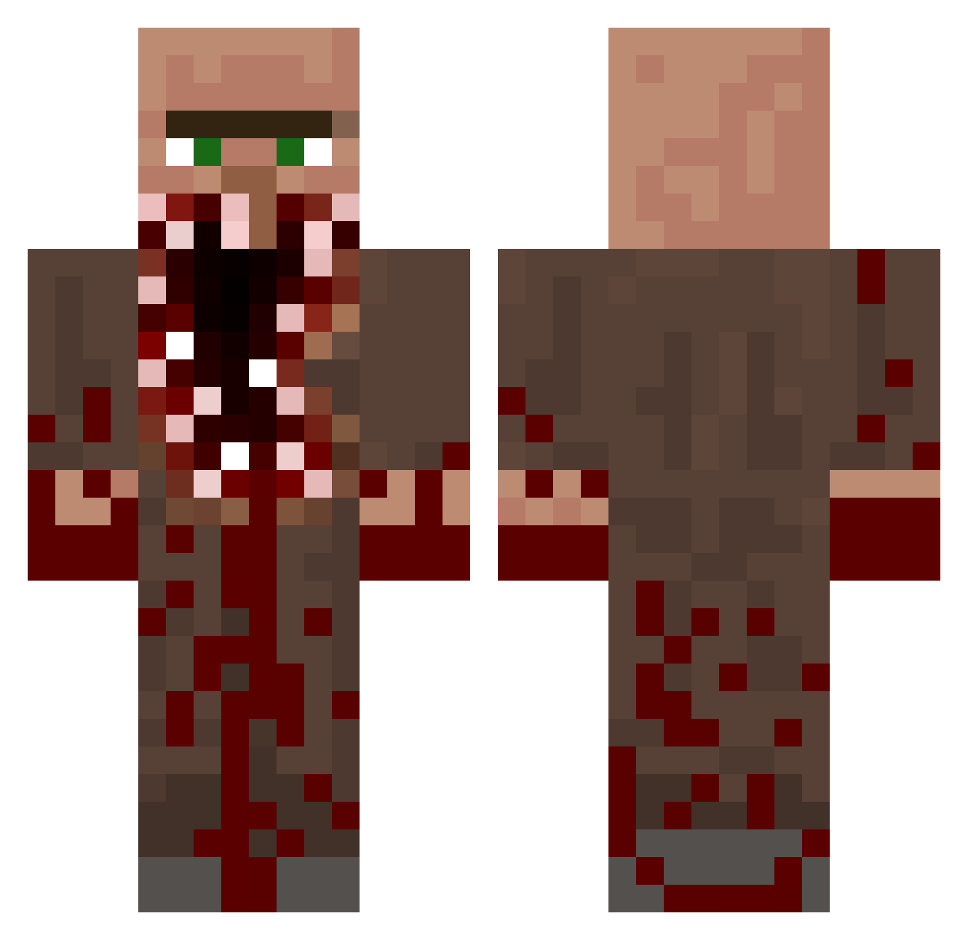 yKudos Minecraft skin, front and back view
