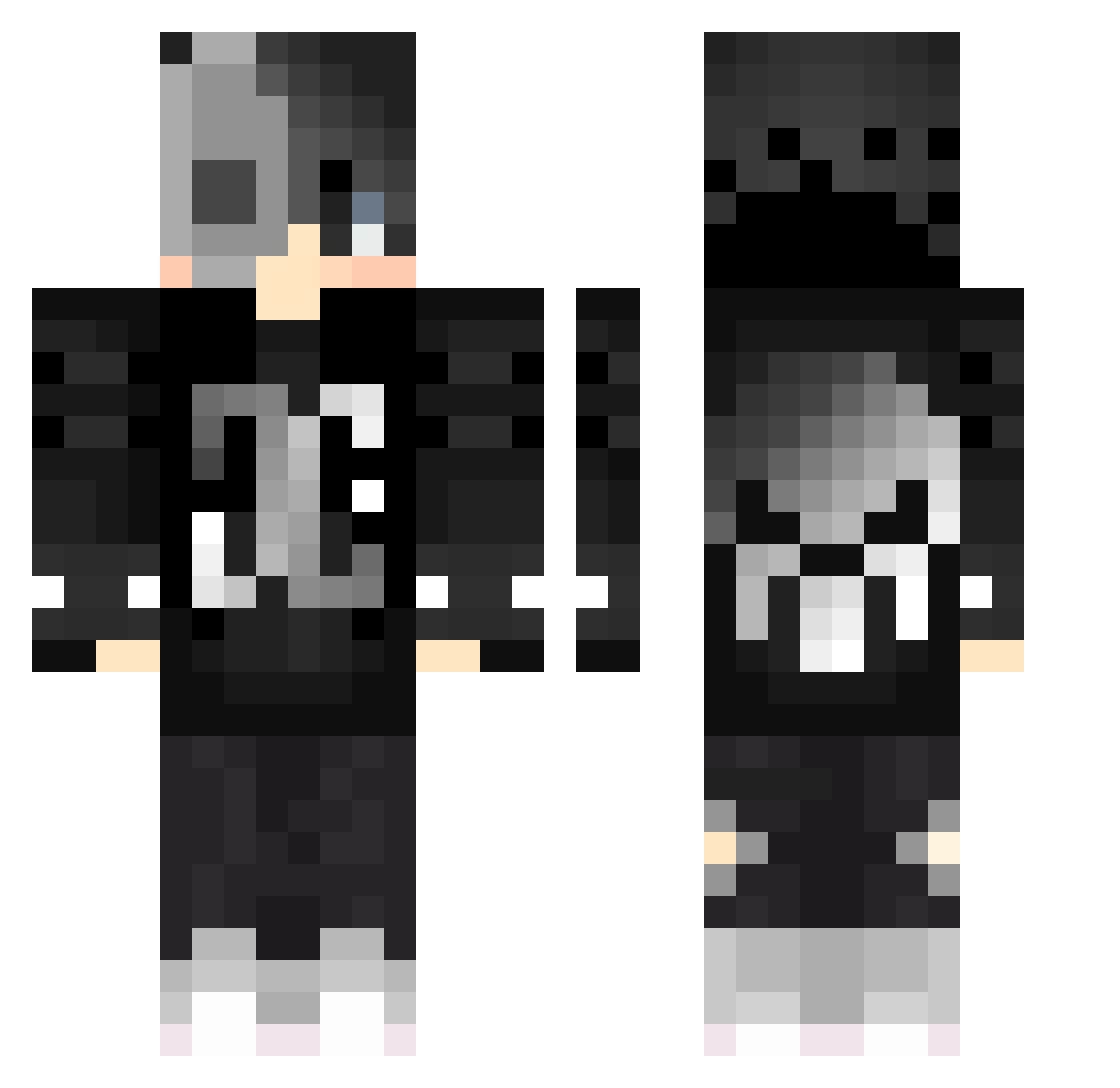 xMikeGx Minecraft skin, front and back view