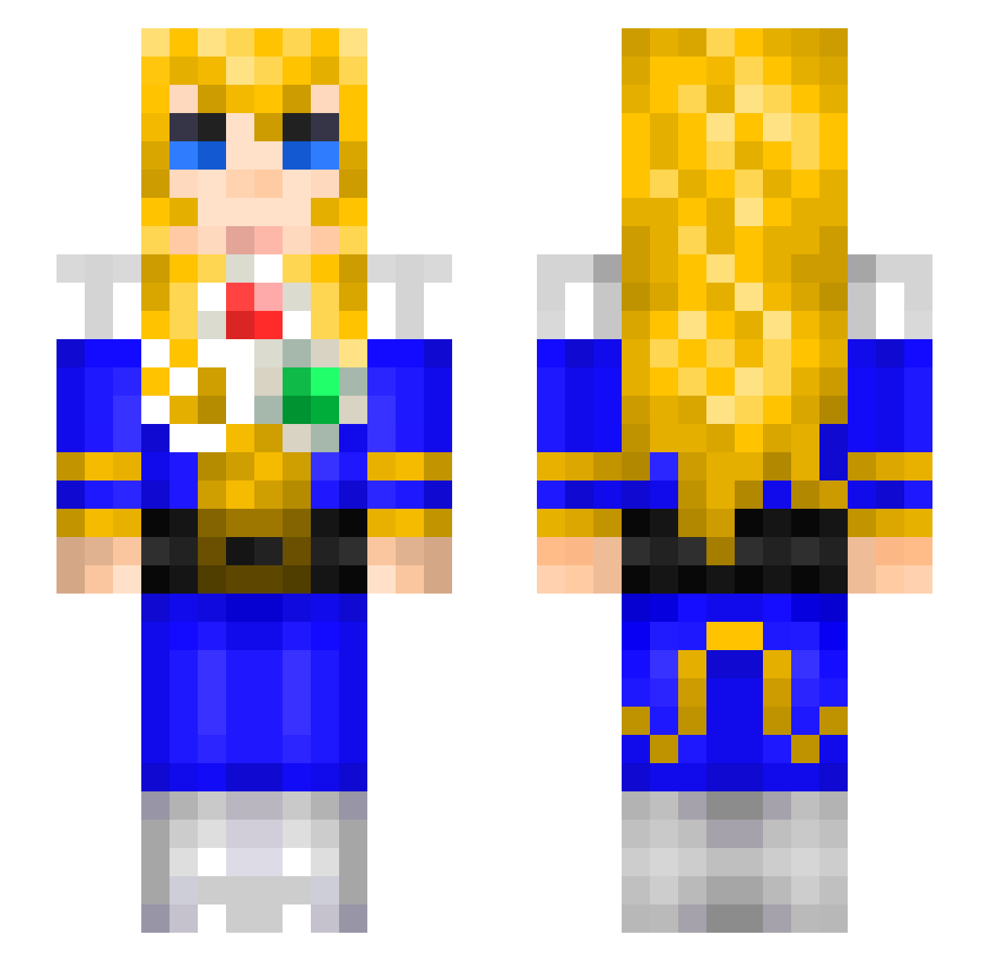 Cultivar Minecraft skin, front and back view