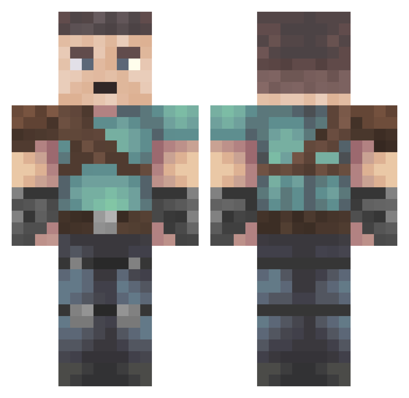Emperor_Gustavus Minecraft skin, front and back view