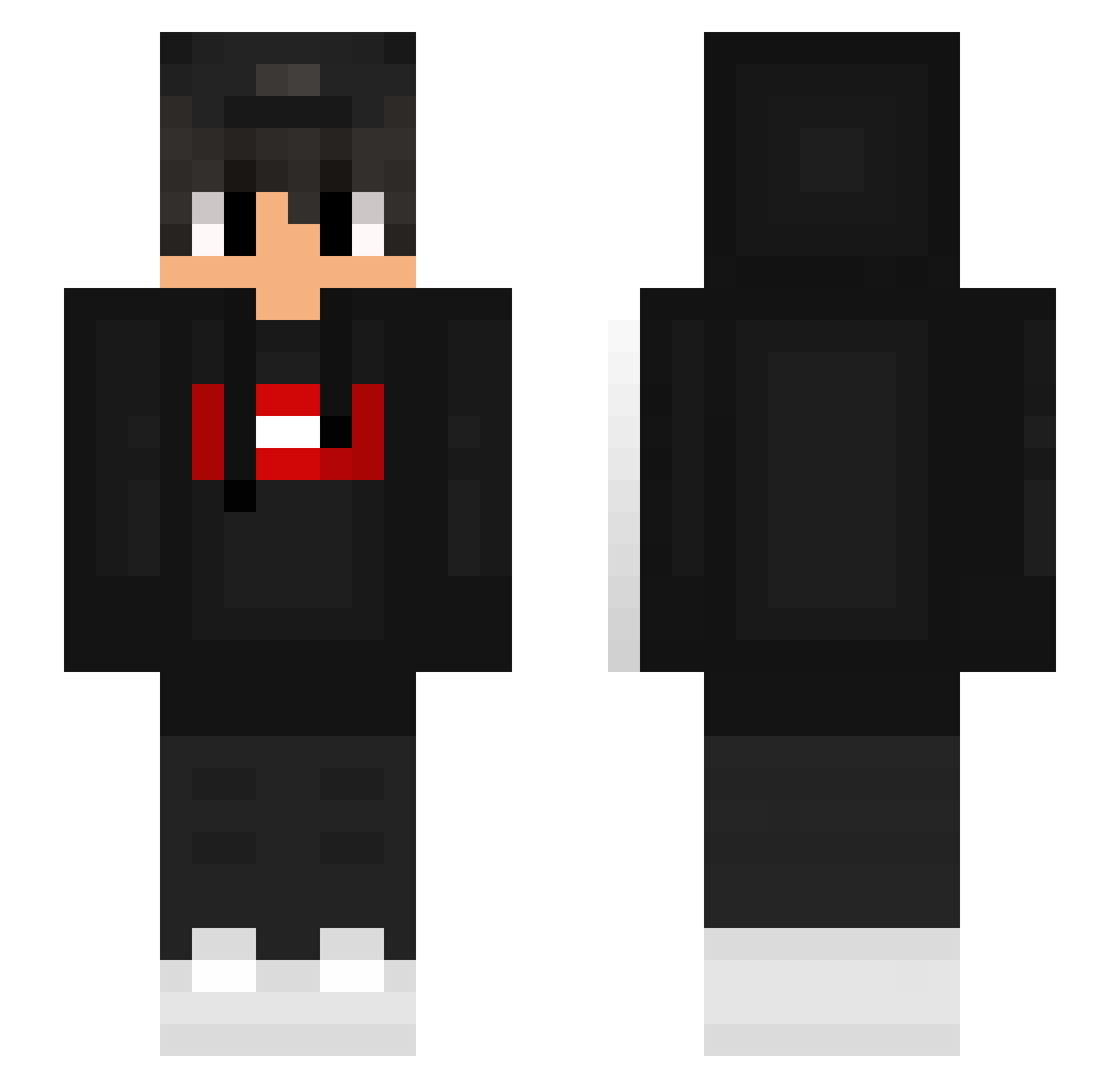 Dimmitry Minecraft skin, front and back view