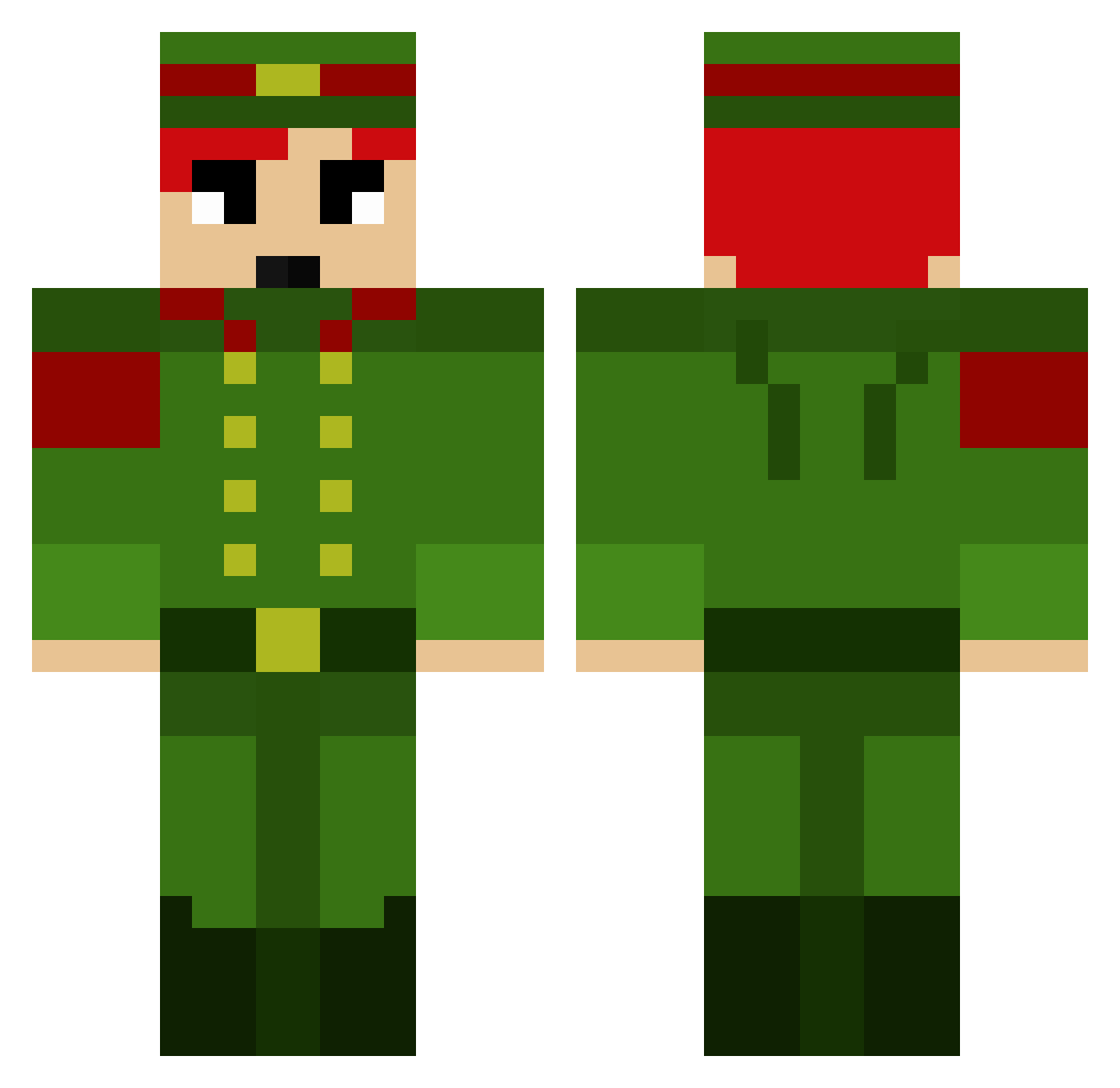 CaoKy1782007 Minecraft skin, front and back view