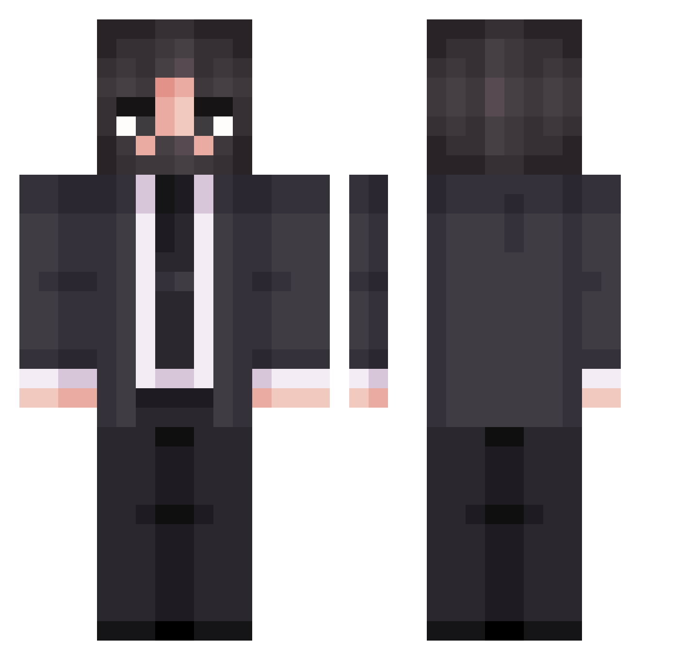 YungCiabatta Minecraft skin, front and back view