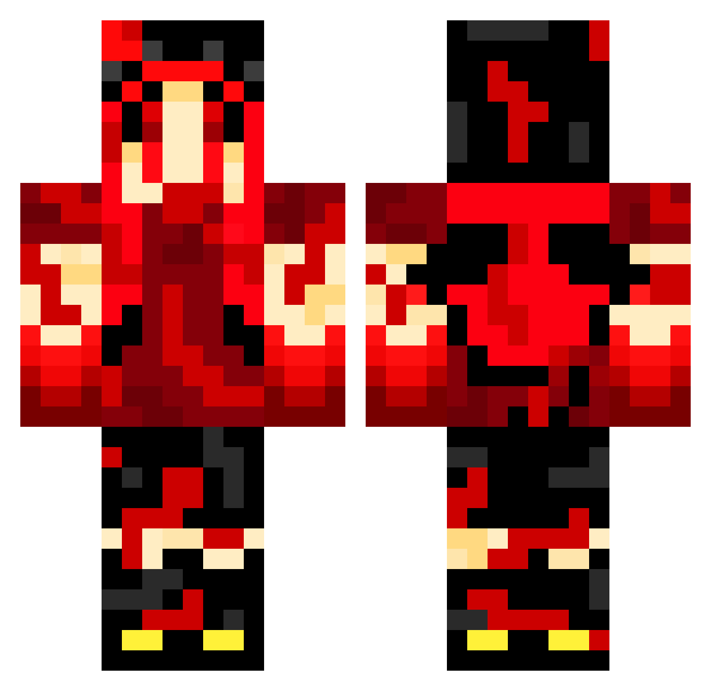 Queen_of_hell232 Minecraft skin, front and back view
