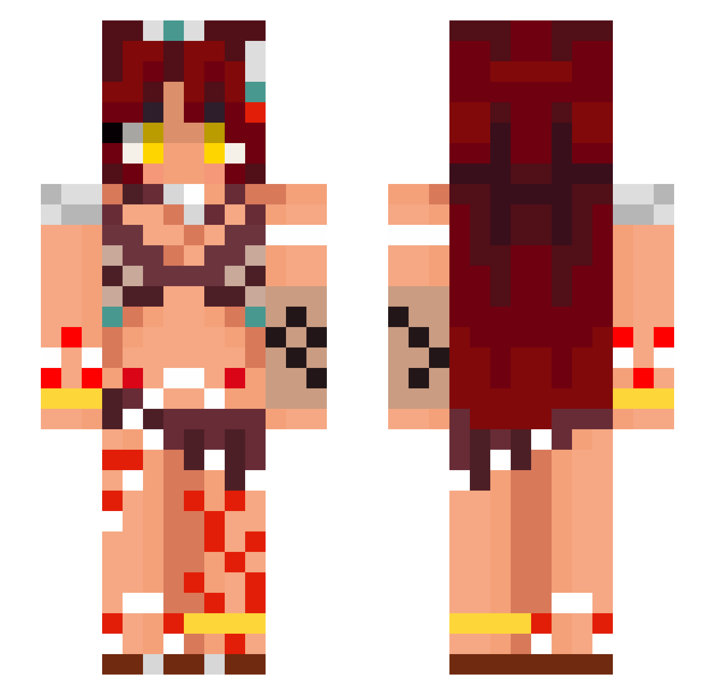 doyddoy Minecraft skin, front and back view