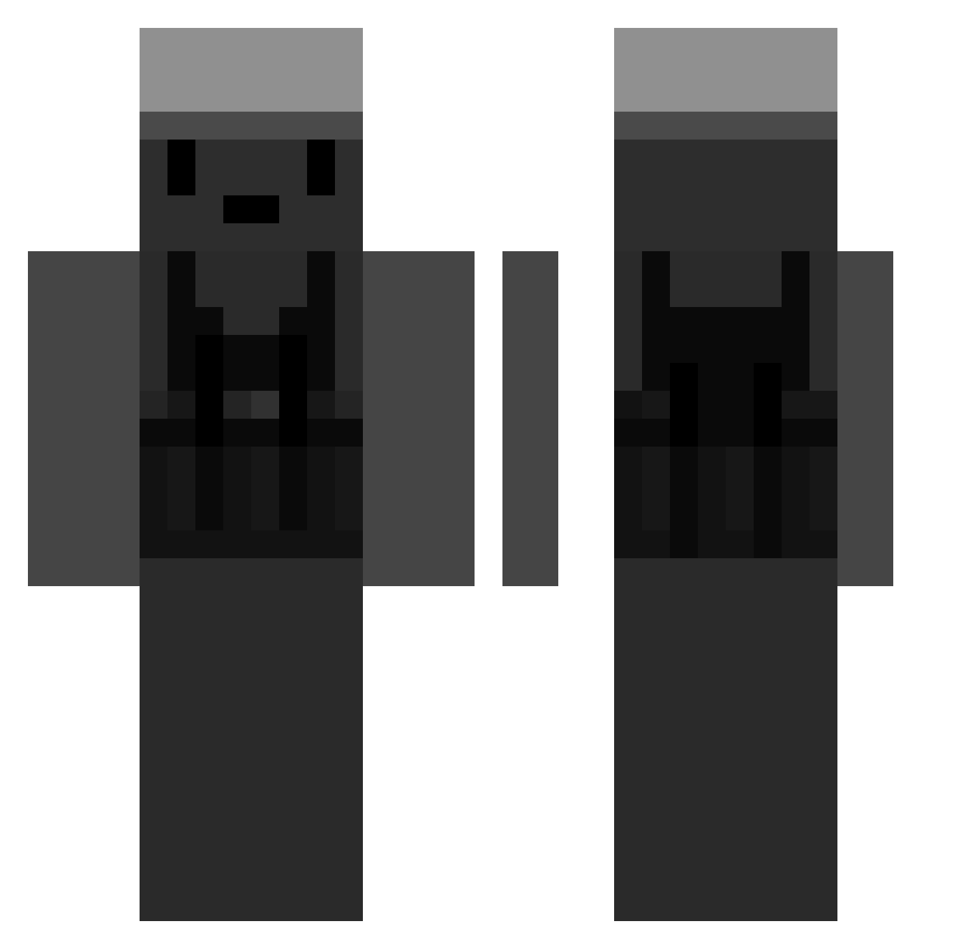 Tuizin09mine Minecraft skin, front and back view