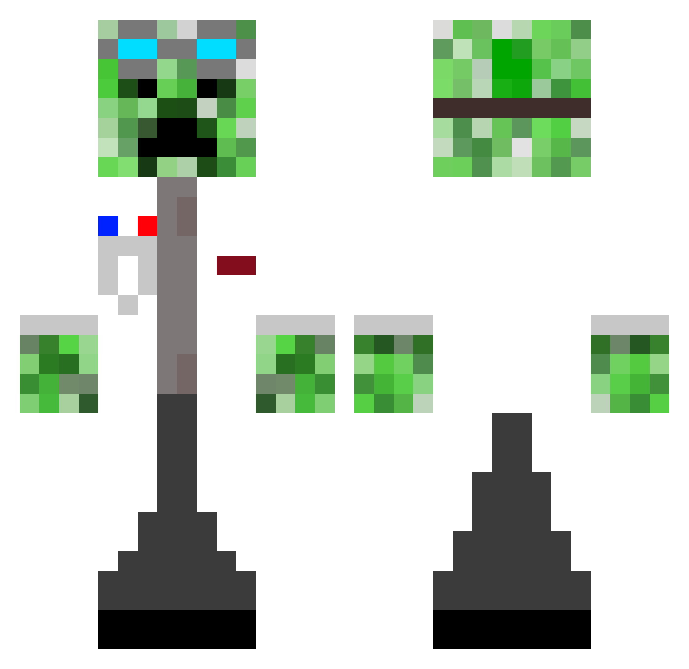 superARTBART Minecraft skin, front and back view