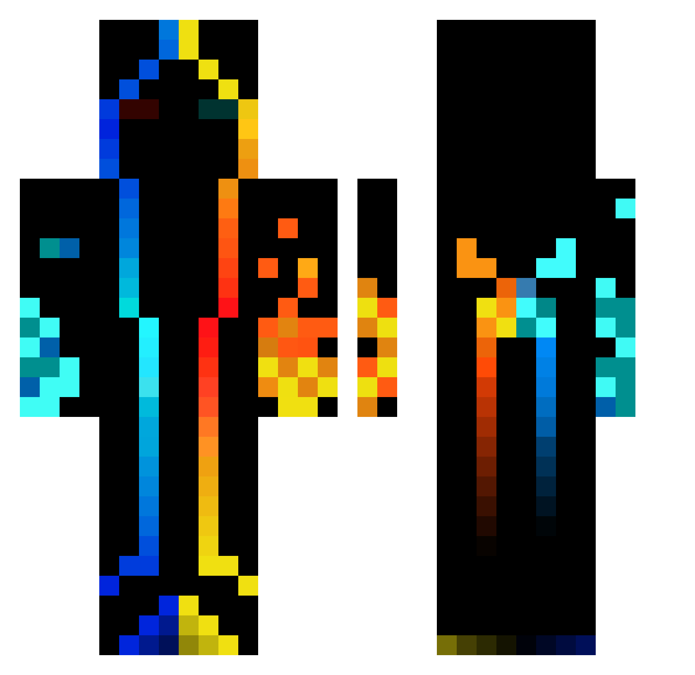 Devices Minecraft skin, front and back view