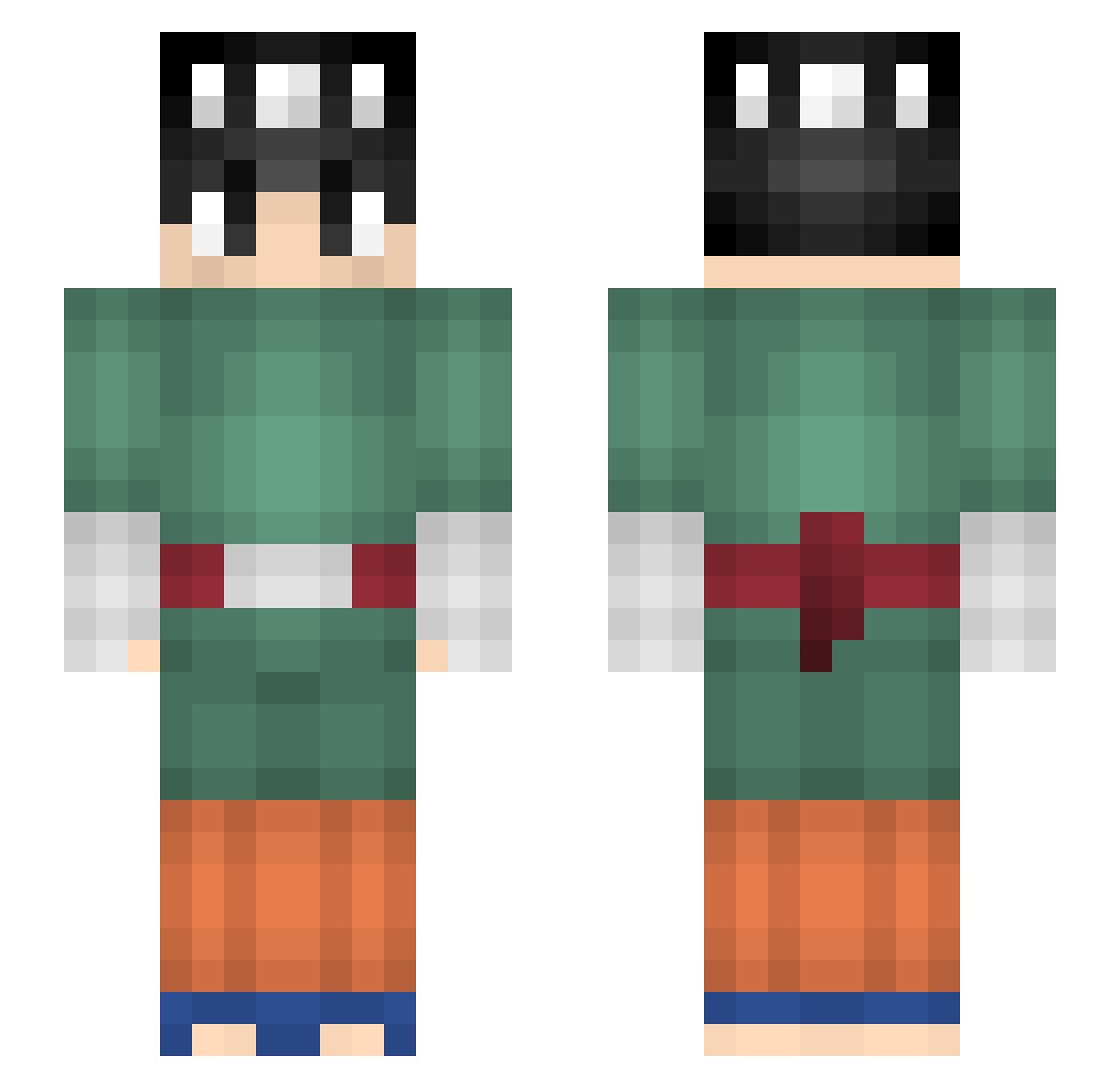 dankboi9 Minecraft skin, front and back view