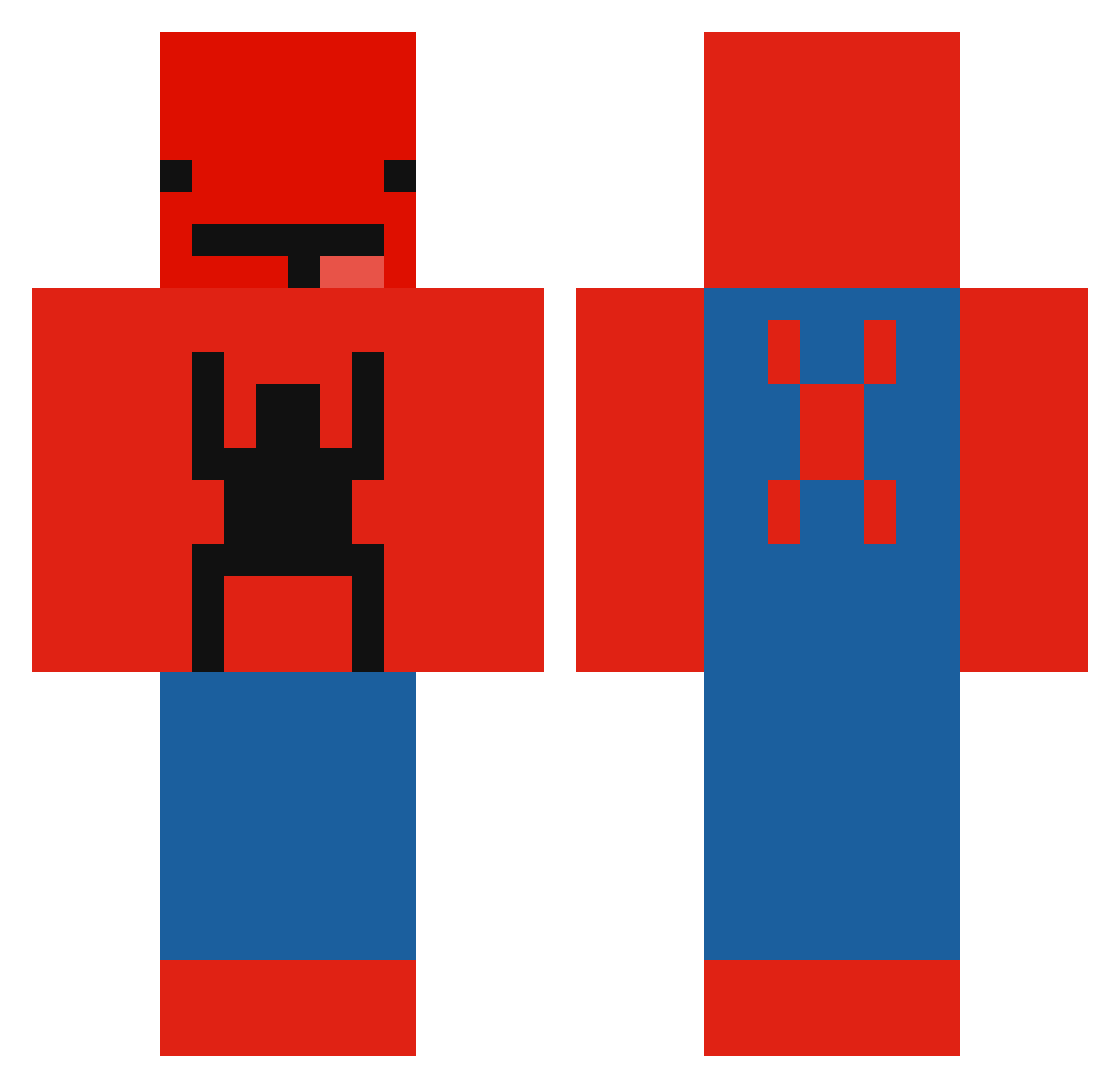 vorcez Minecraft skin, front and back view