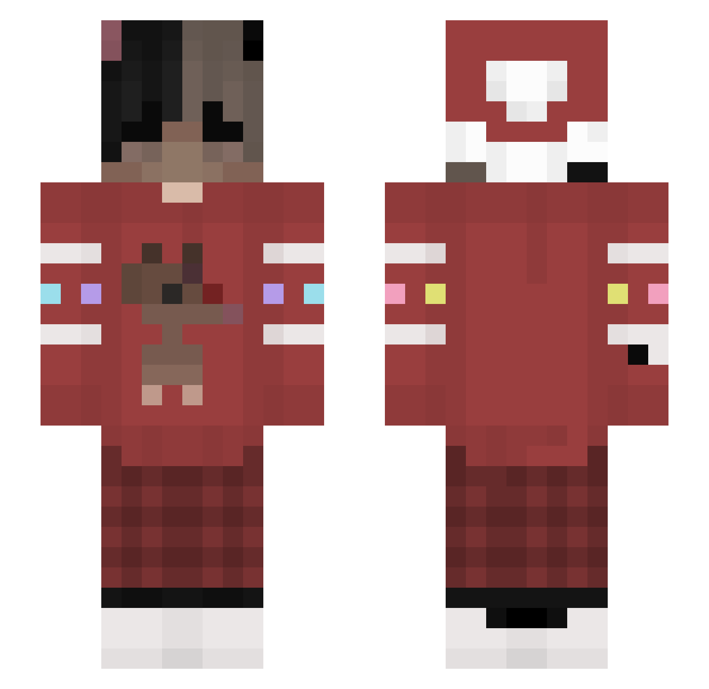 ImFrs Minecraft skin, front and back view