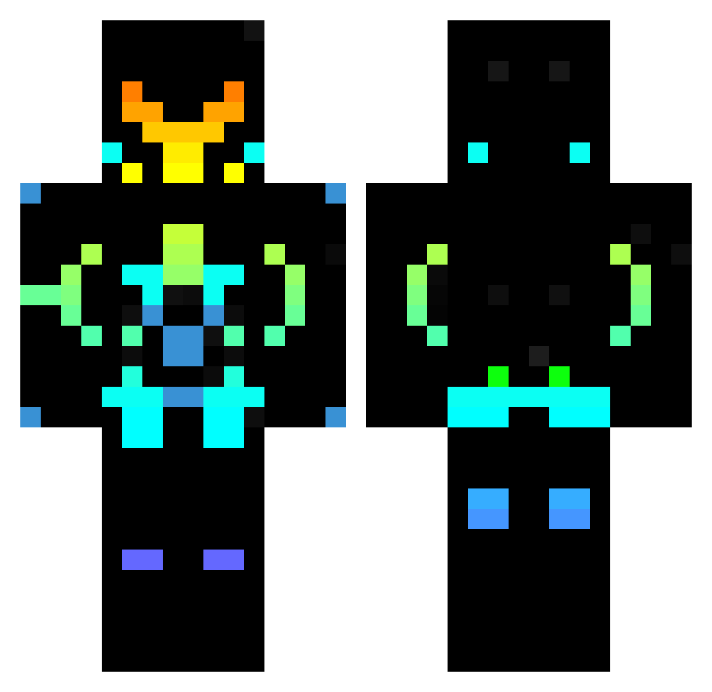 CNCS_Ninja3 Minecraft skin, front and back view