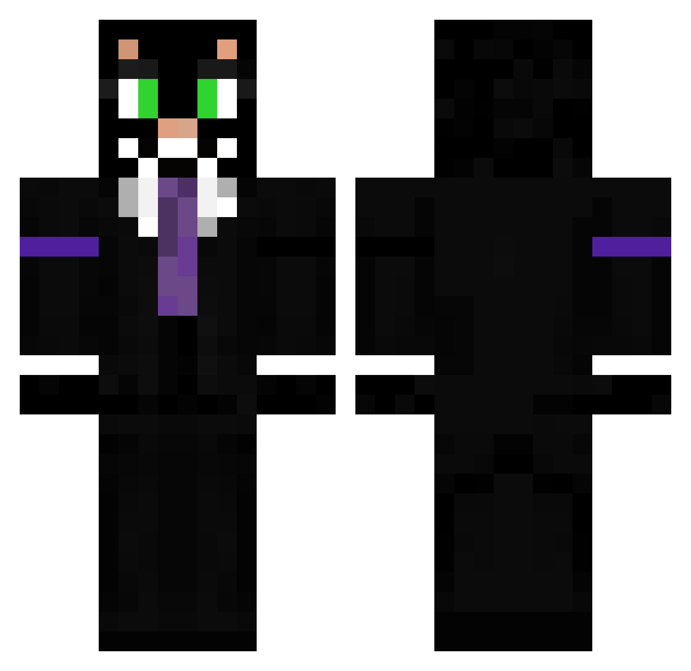 Cheetah145 Minecraft skin, front and back view