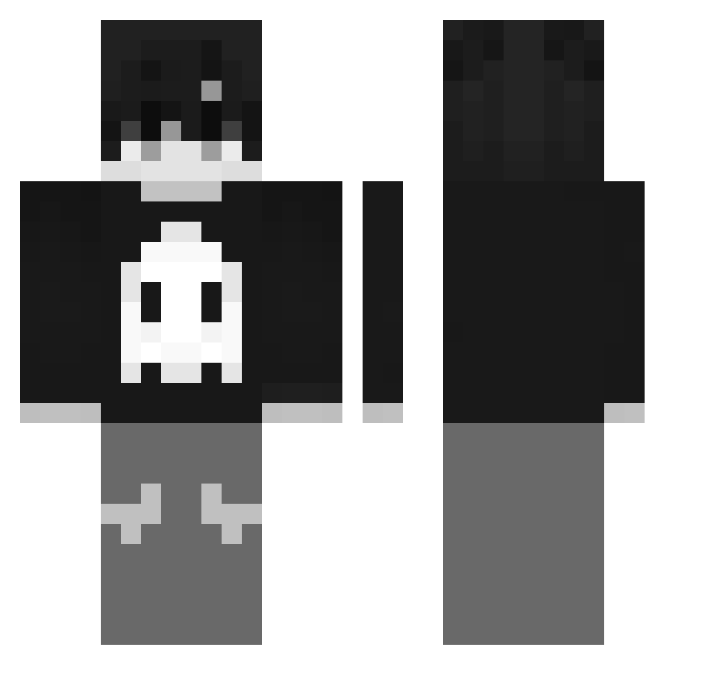 suflxrr Minecraft skin, front and back view