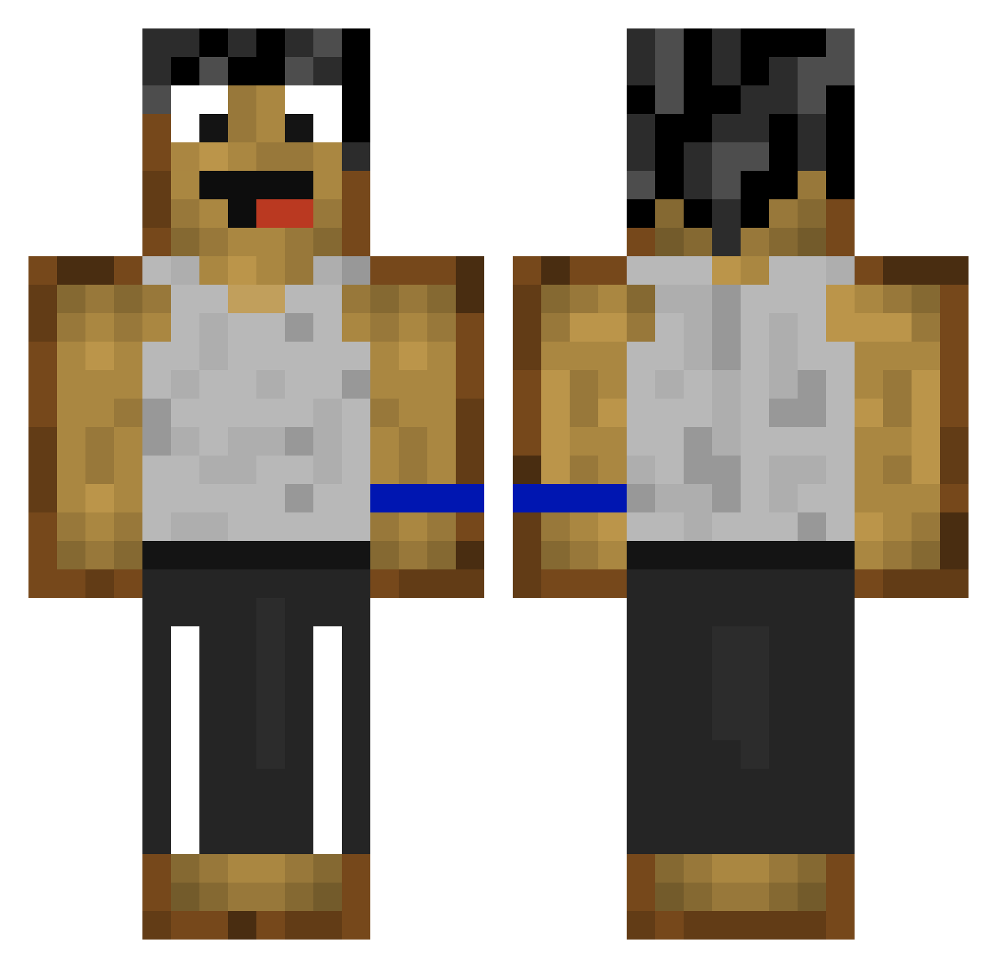 Snipe1169 Minecraft skin, front and back view