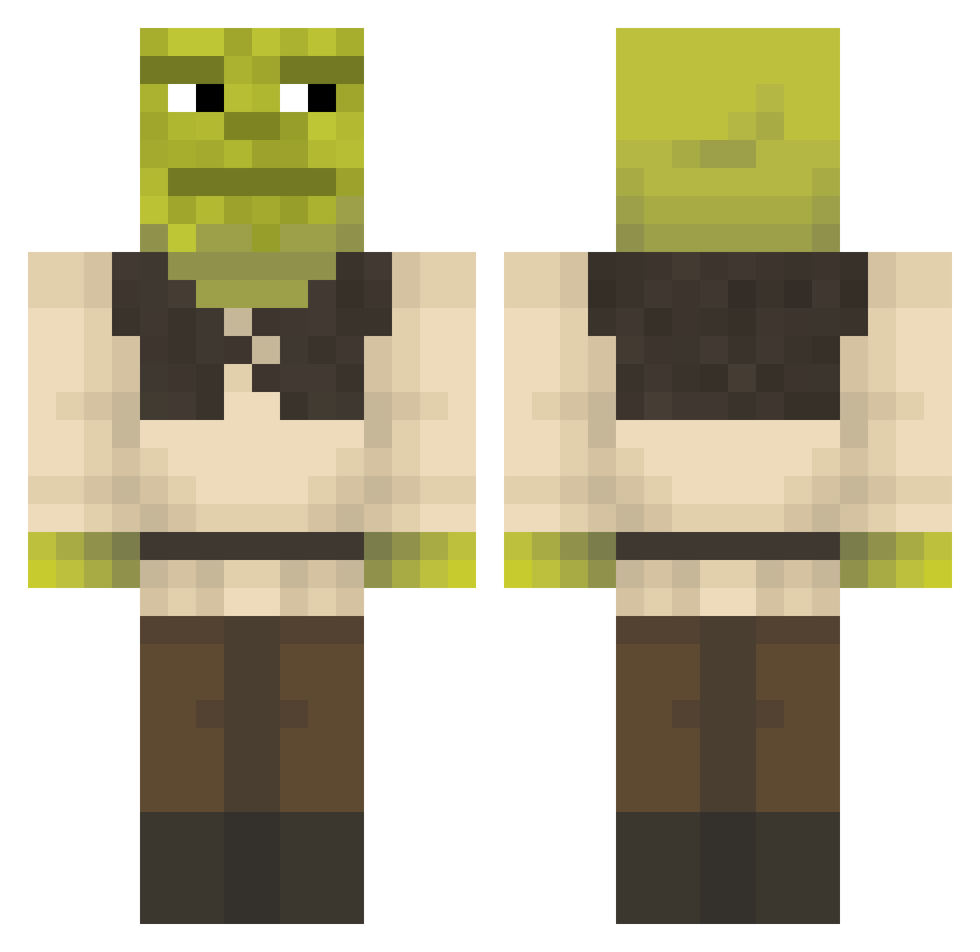 twojabunia Minecraft skin, front and back view