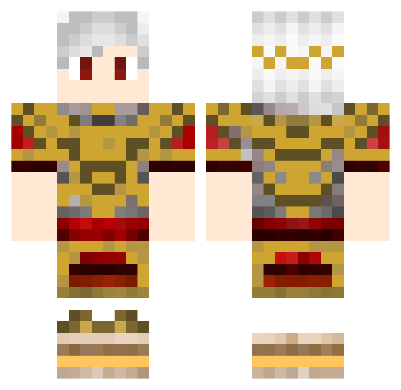 Salzlord_Dennis Minecraft skin, front and back view