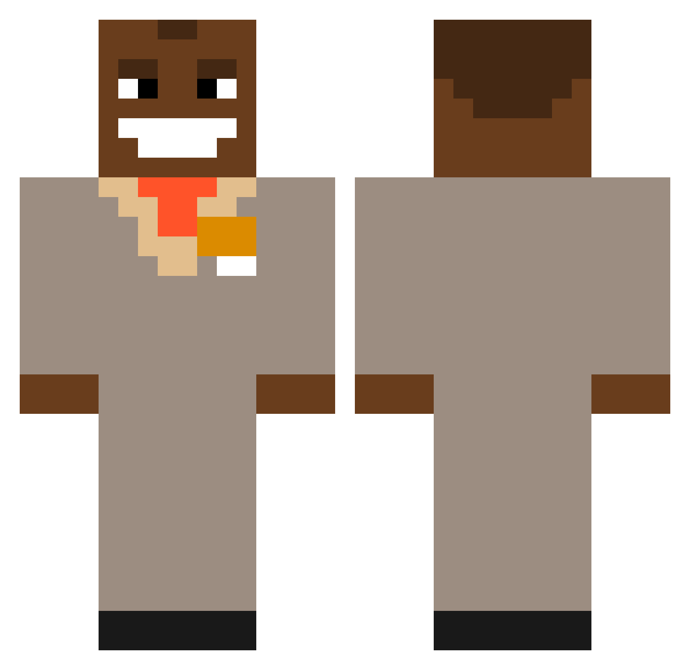 MarionMoseby Minecraft skin, front and back view