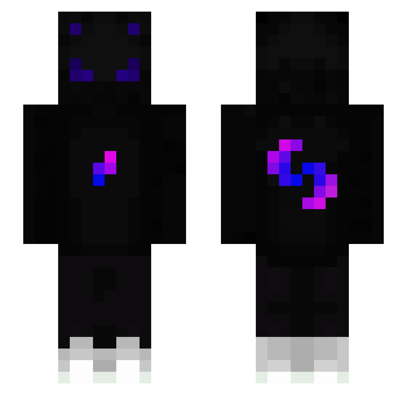 R00NYY Minecraft skin, front and back view