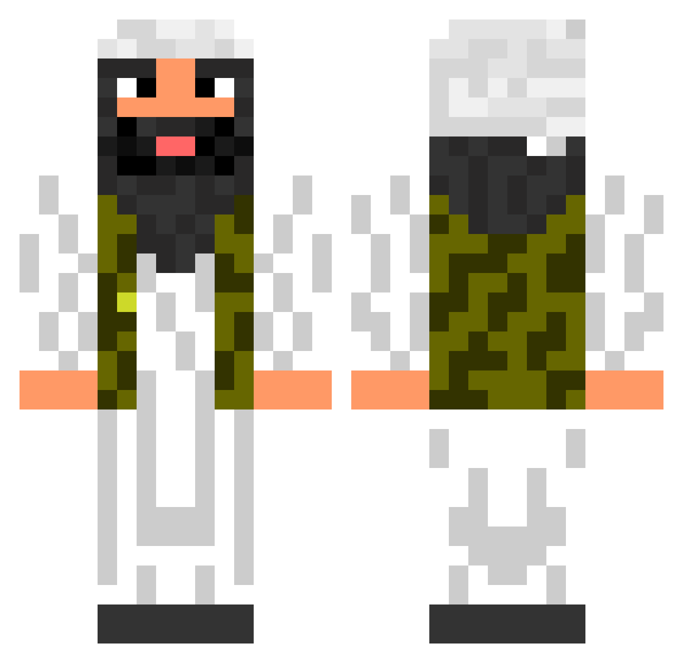 YelloJellyXD Minecraft skin, front and back view