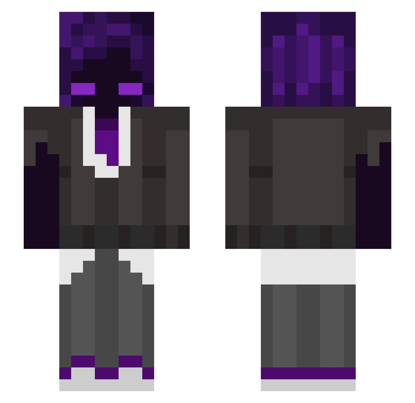 YUKIO0663 Minecraft skin, front and back view