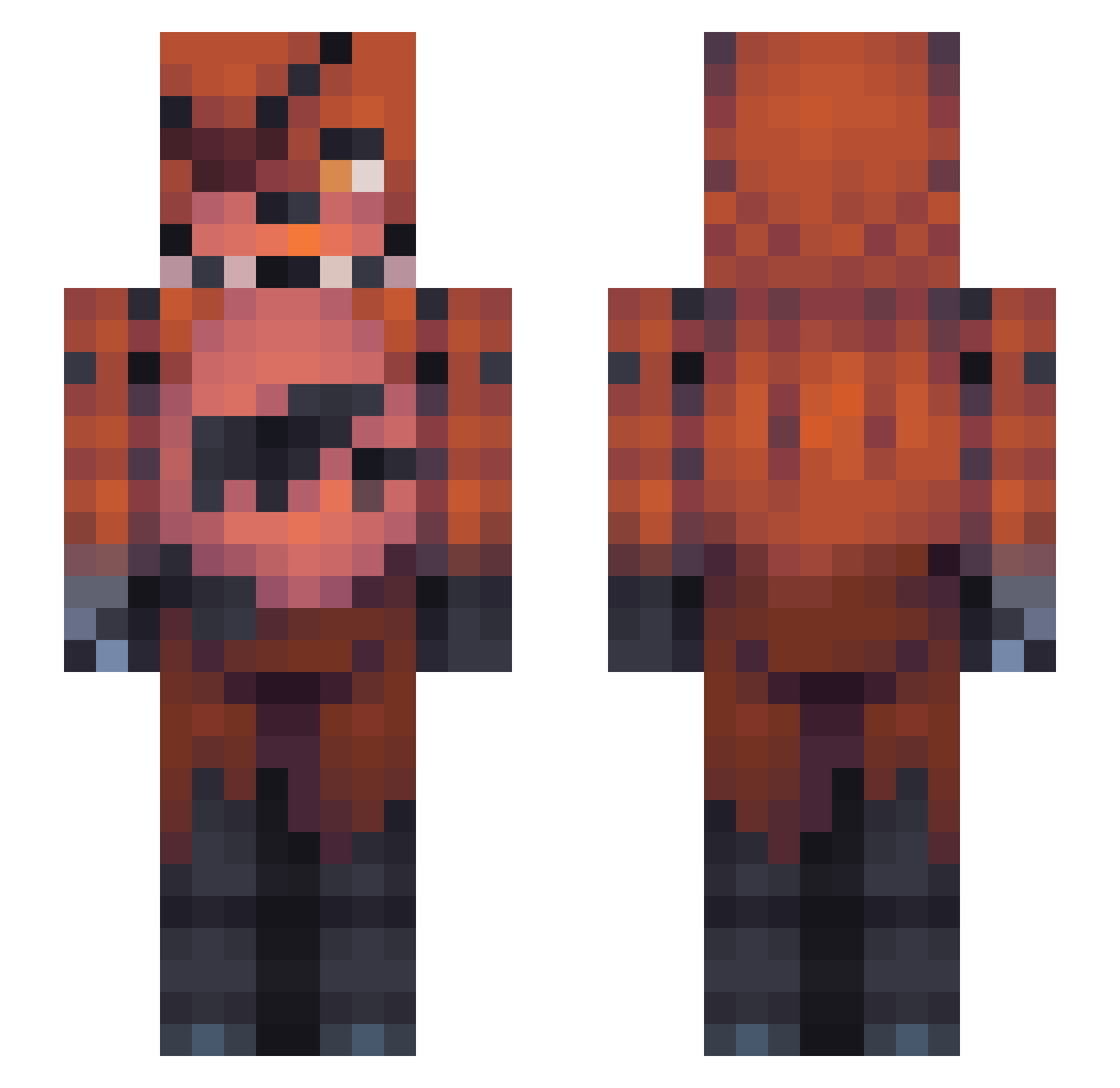 _Ouroboros_ Minecraft skin, front and back view