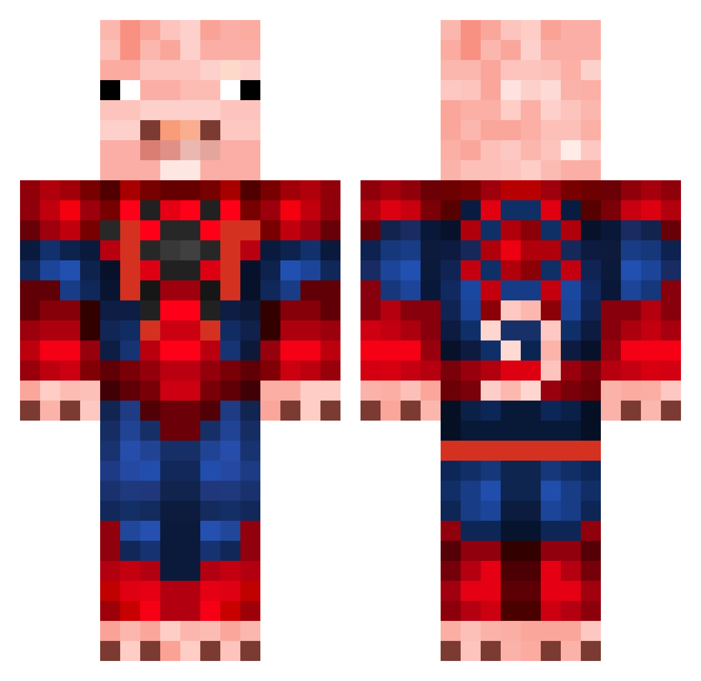 WailedSpider580 Minecraft skin, front and back view