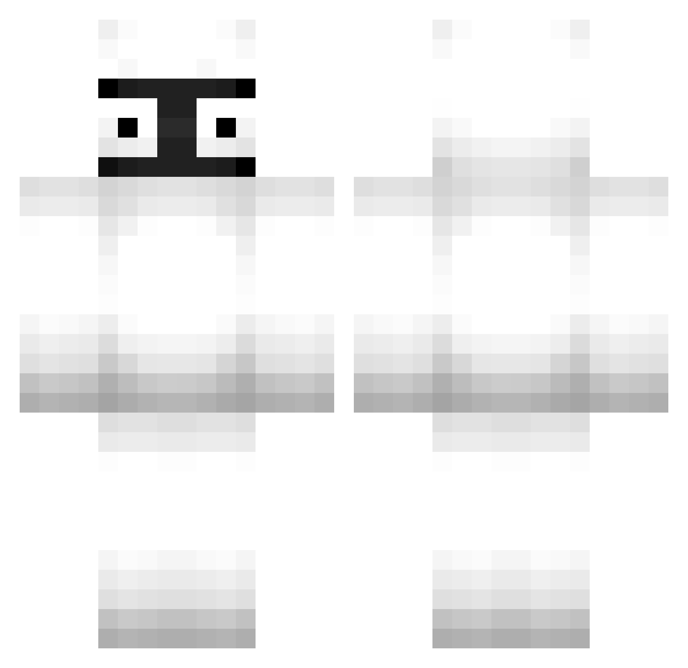 thebugeater22 Minecraft skin, front and back view