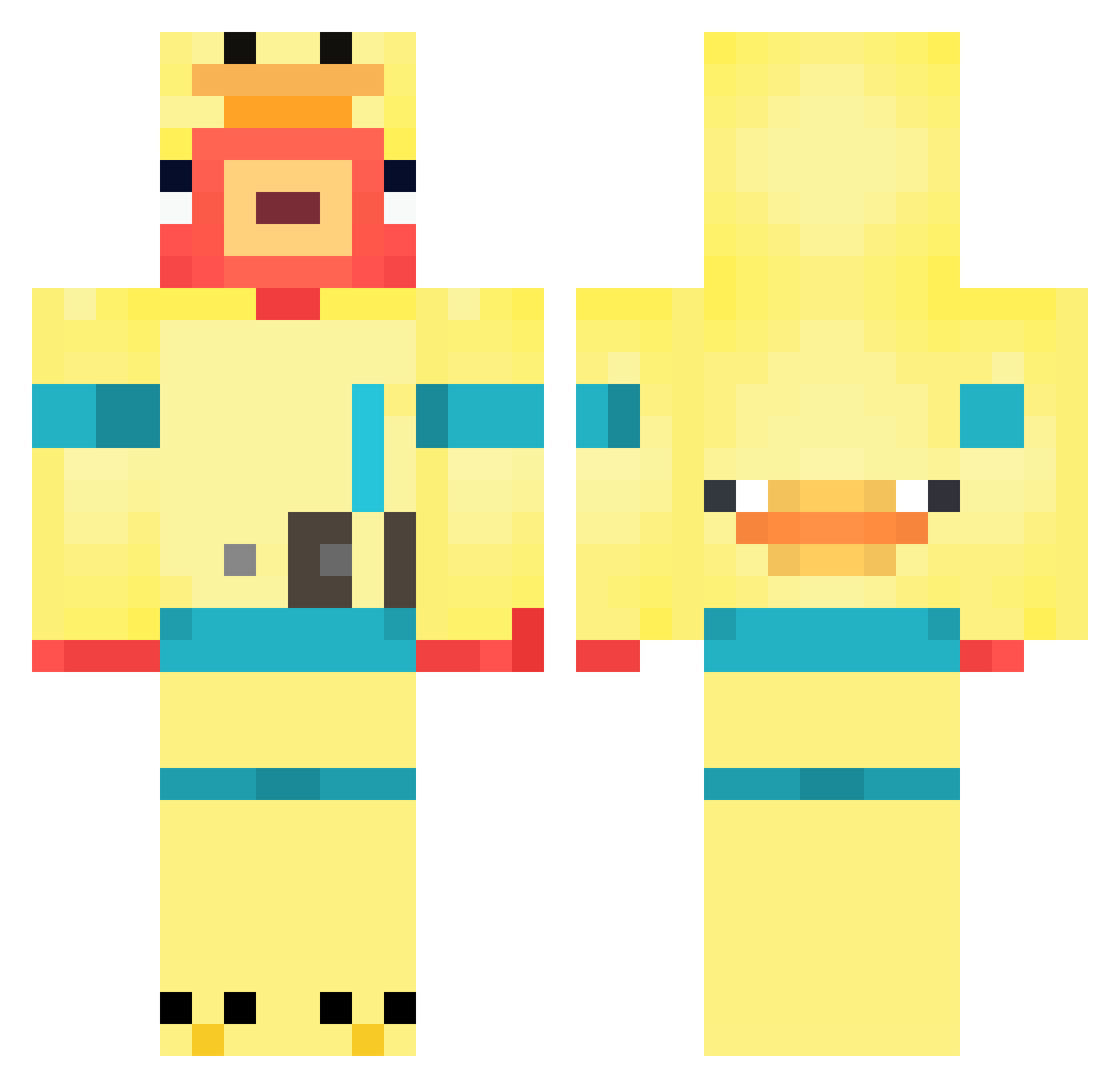 Shlomithehomie Minecraft skin, front and back view