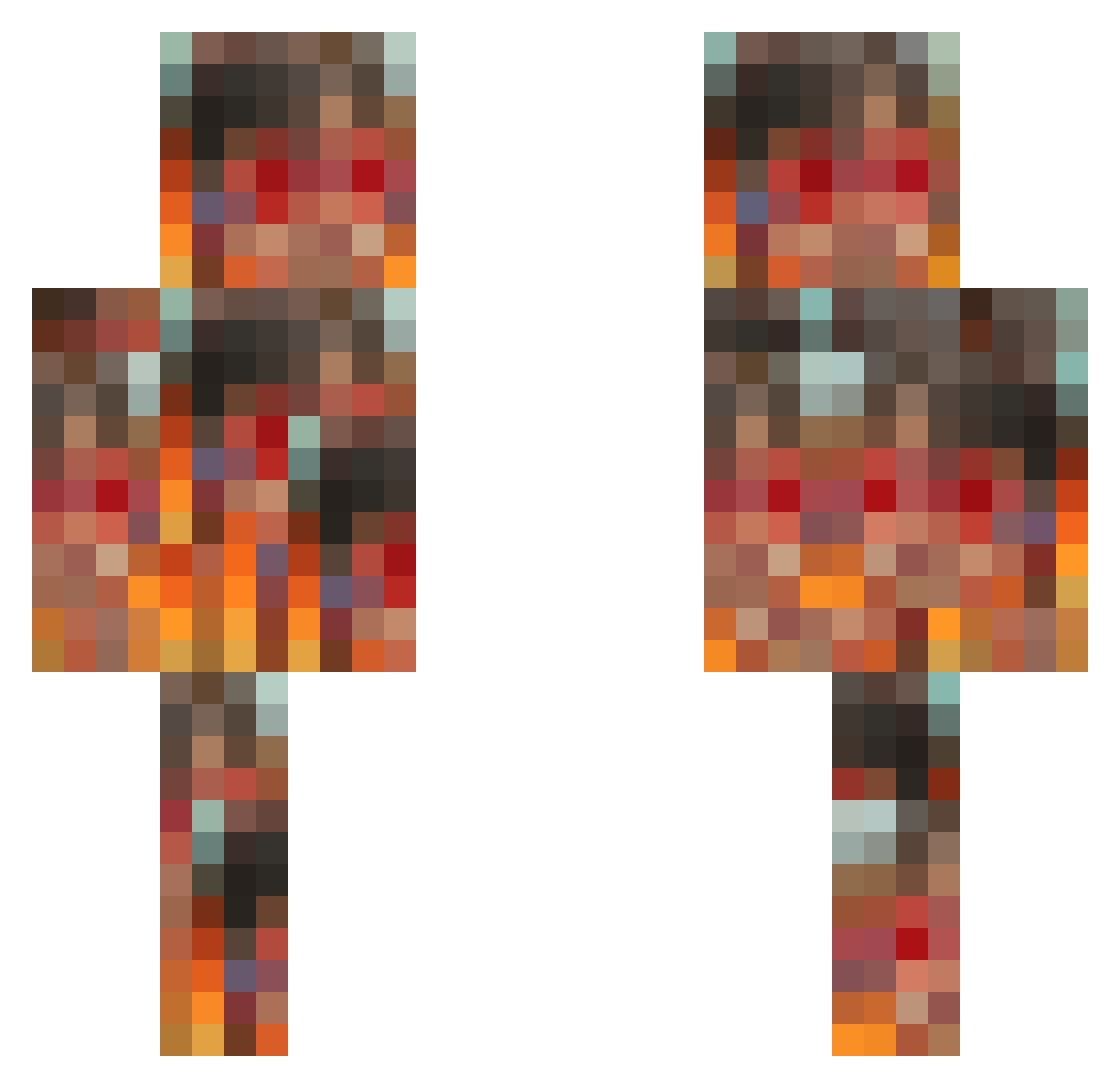 WindThePro Minecraft skin, front and back view