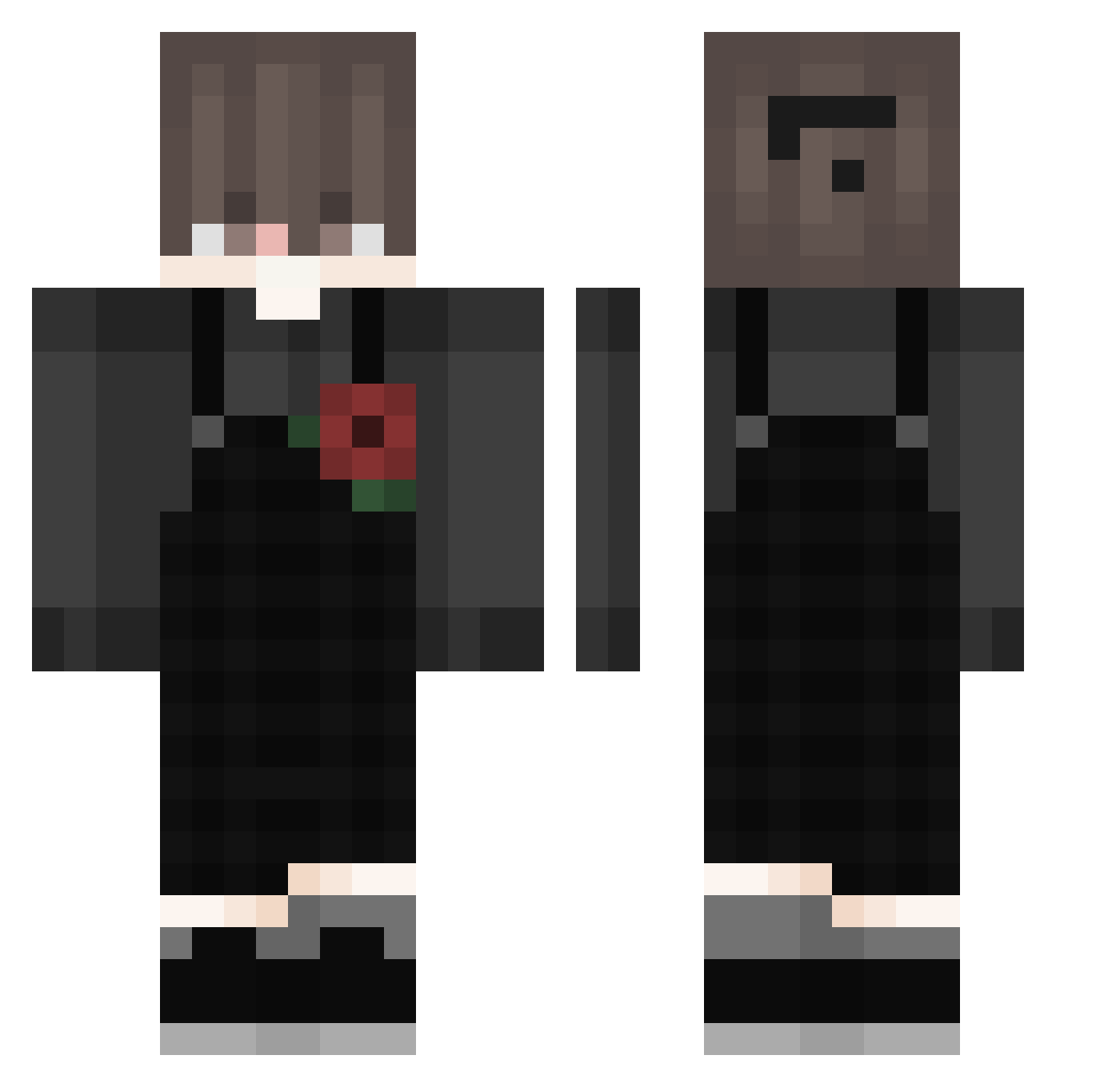 Savage_Circuit Minecraft skin, front and back view