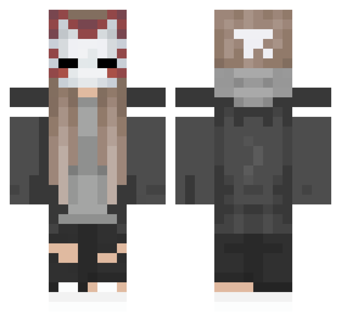 RainXtasy Minecraft skin, front and back view