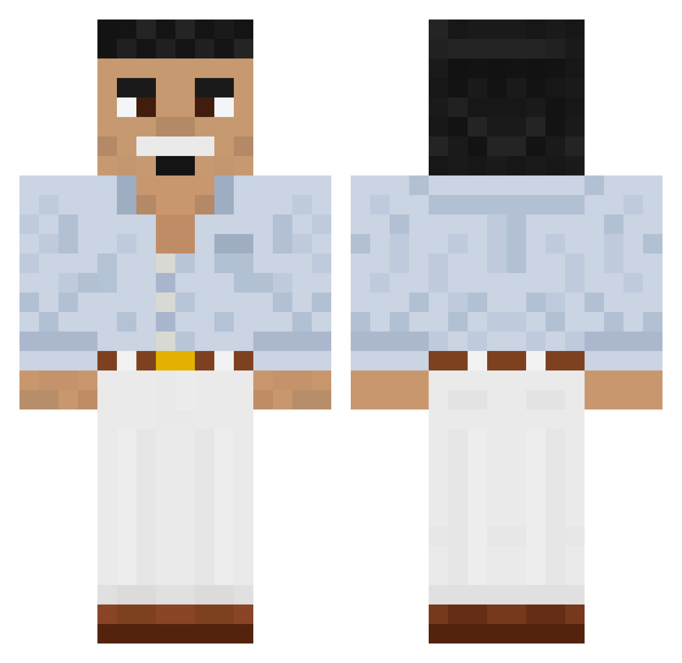 rib1 Minecraft skin, front and back view