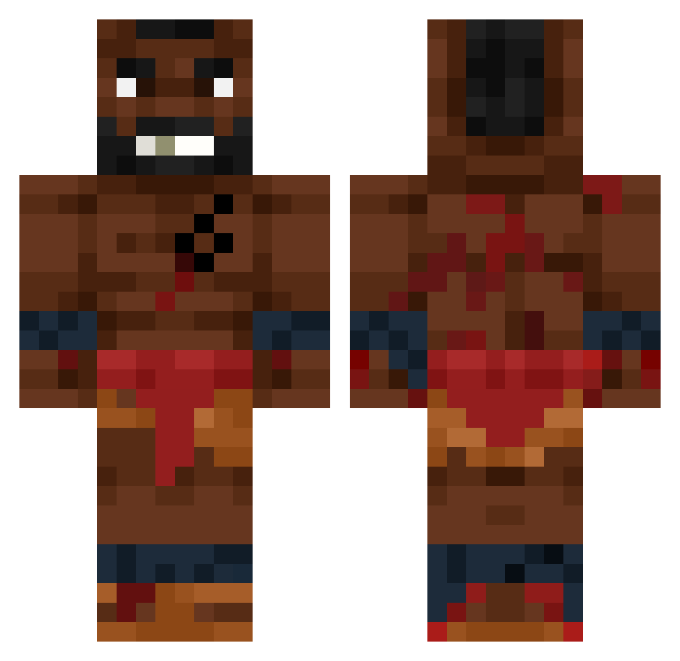 TheFatalScytheee Minecraft skin, front and back view