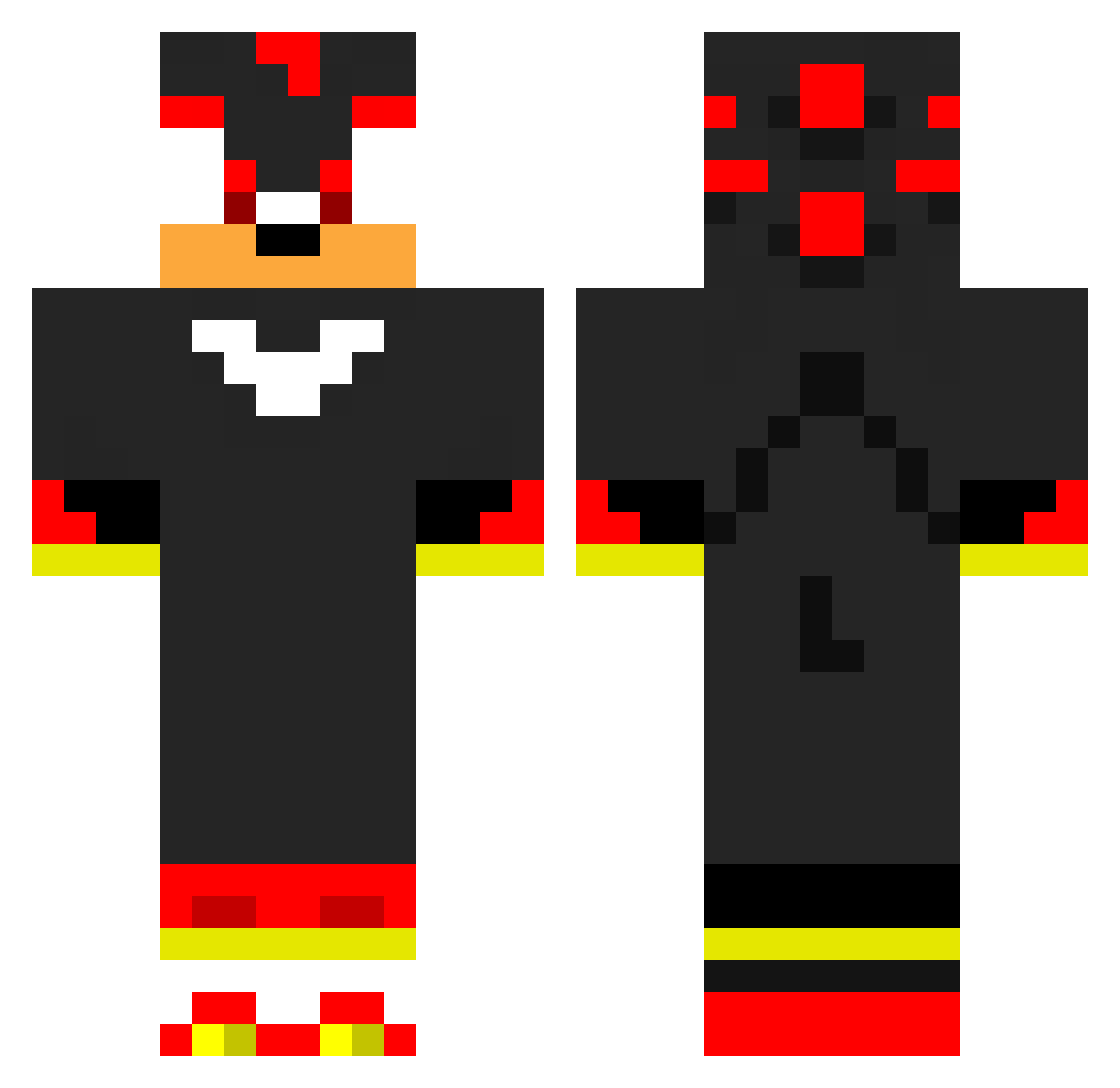 Shadows_2 Minecraft skin, front and back view