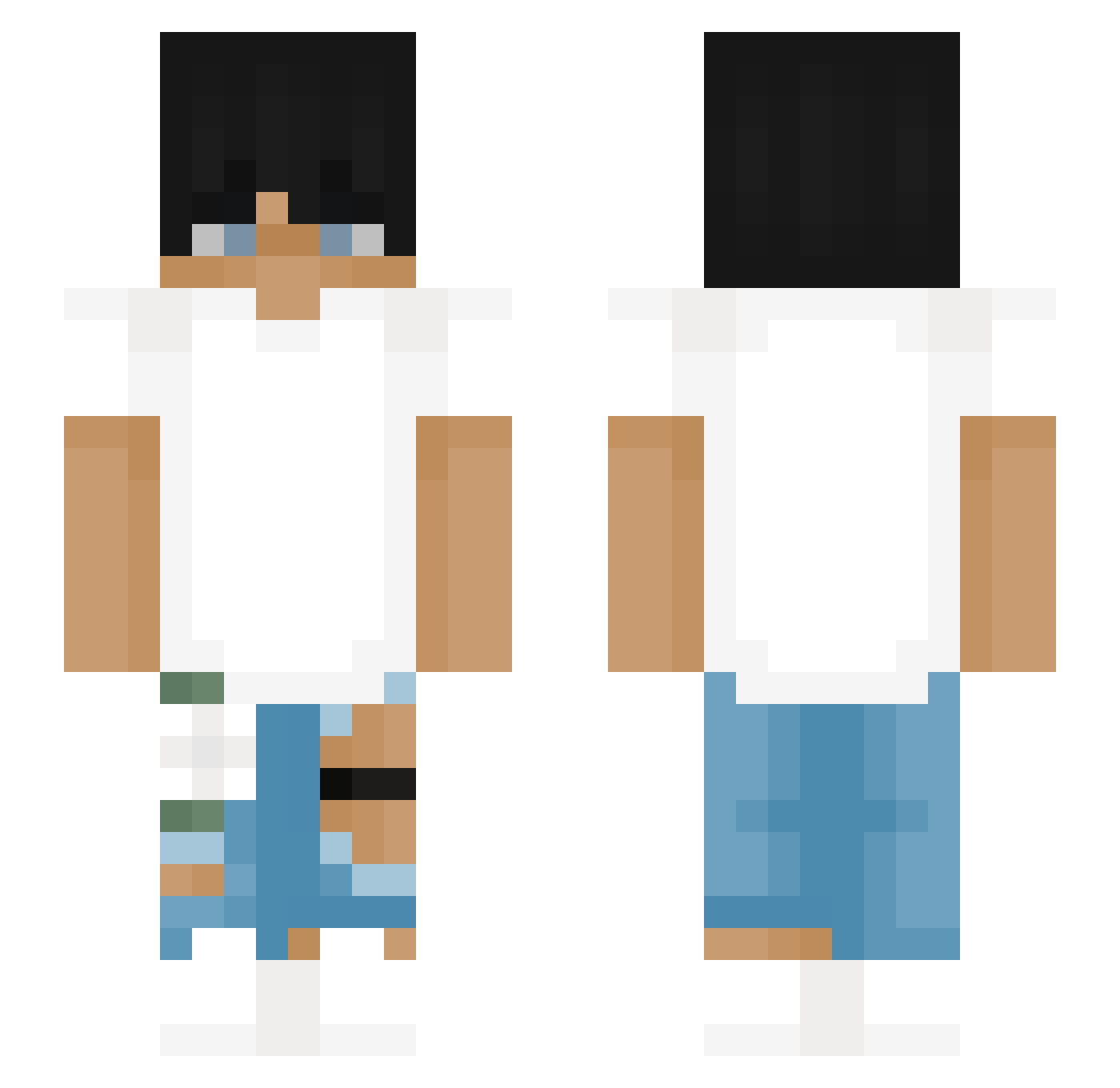 SomeCPS Minecraft skin, front and back view