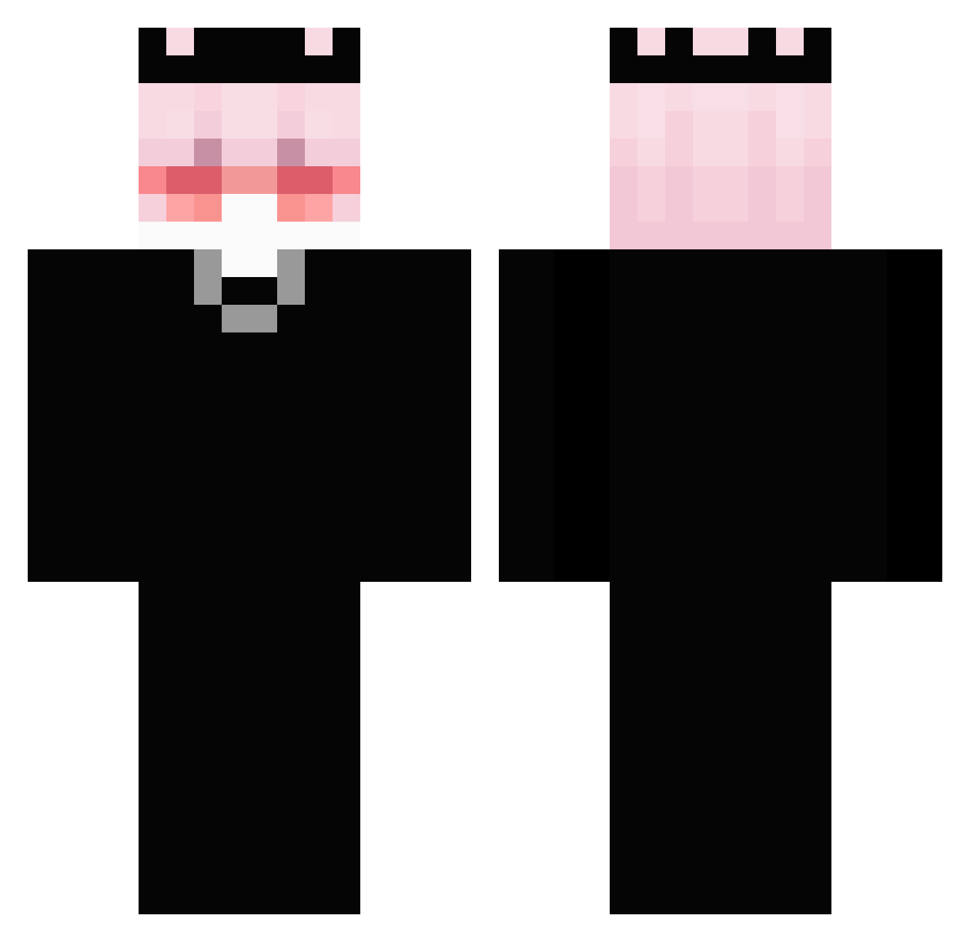 romance153 Minecraft skin, front and back view