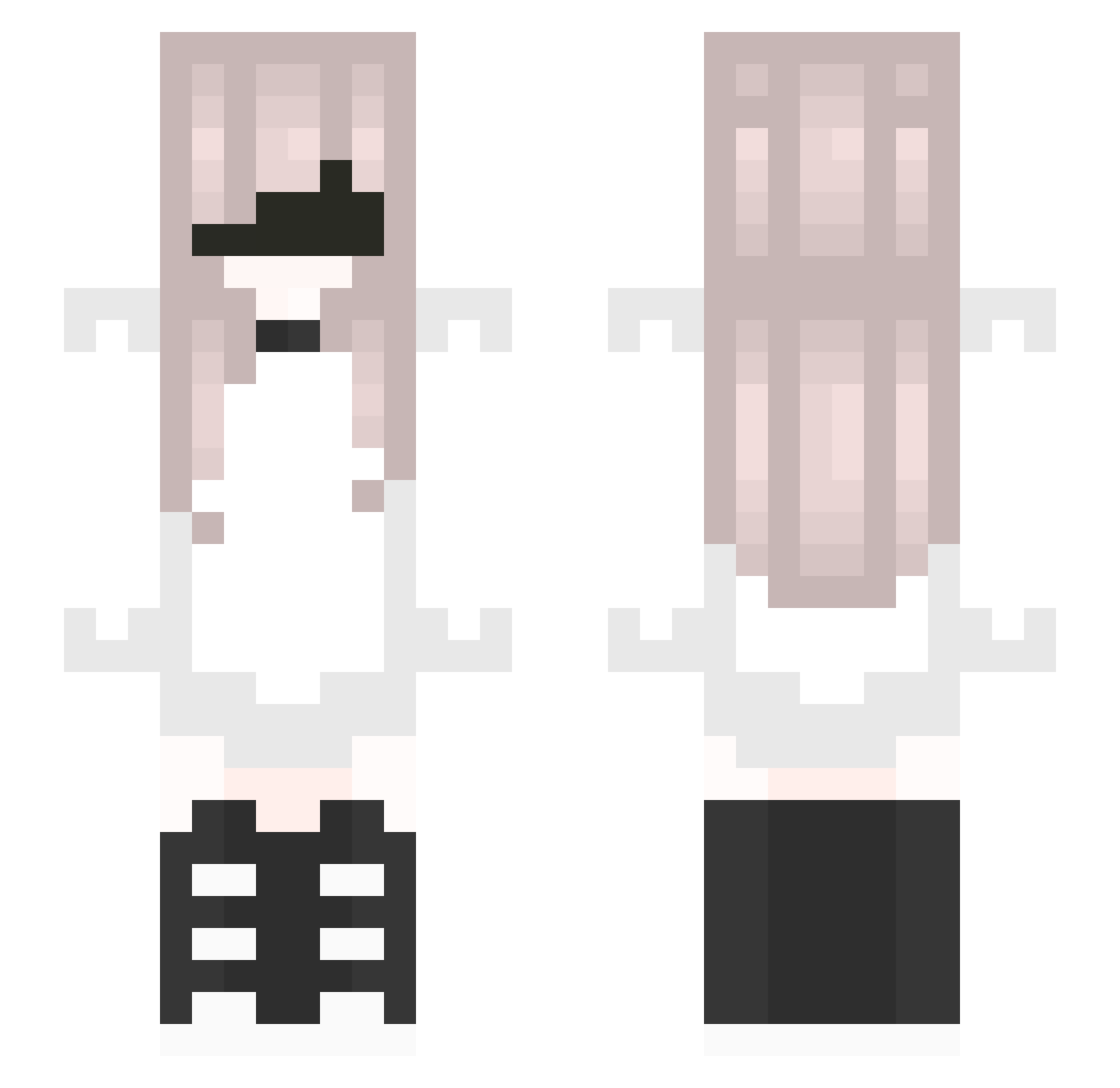 notlayns Minecraft skin, front and back view