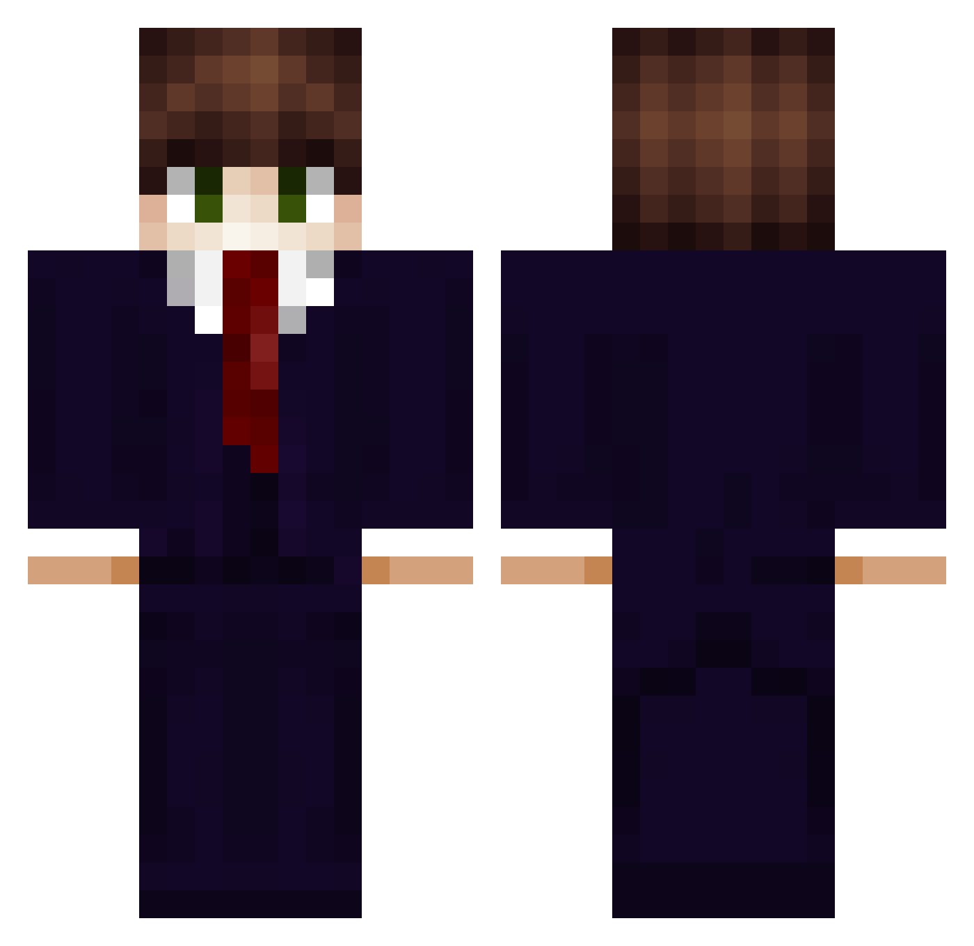wenz29 Minecraft skin, front and back view
