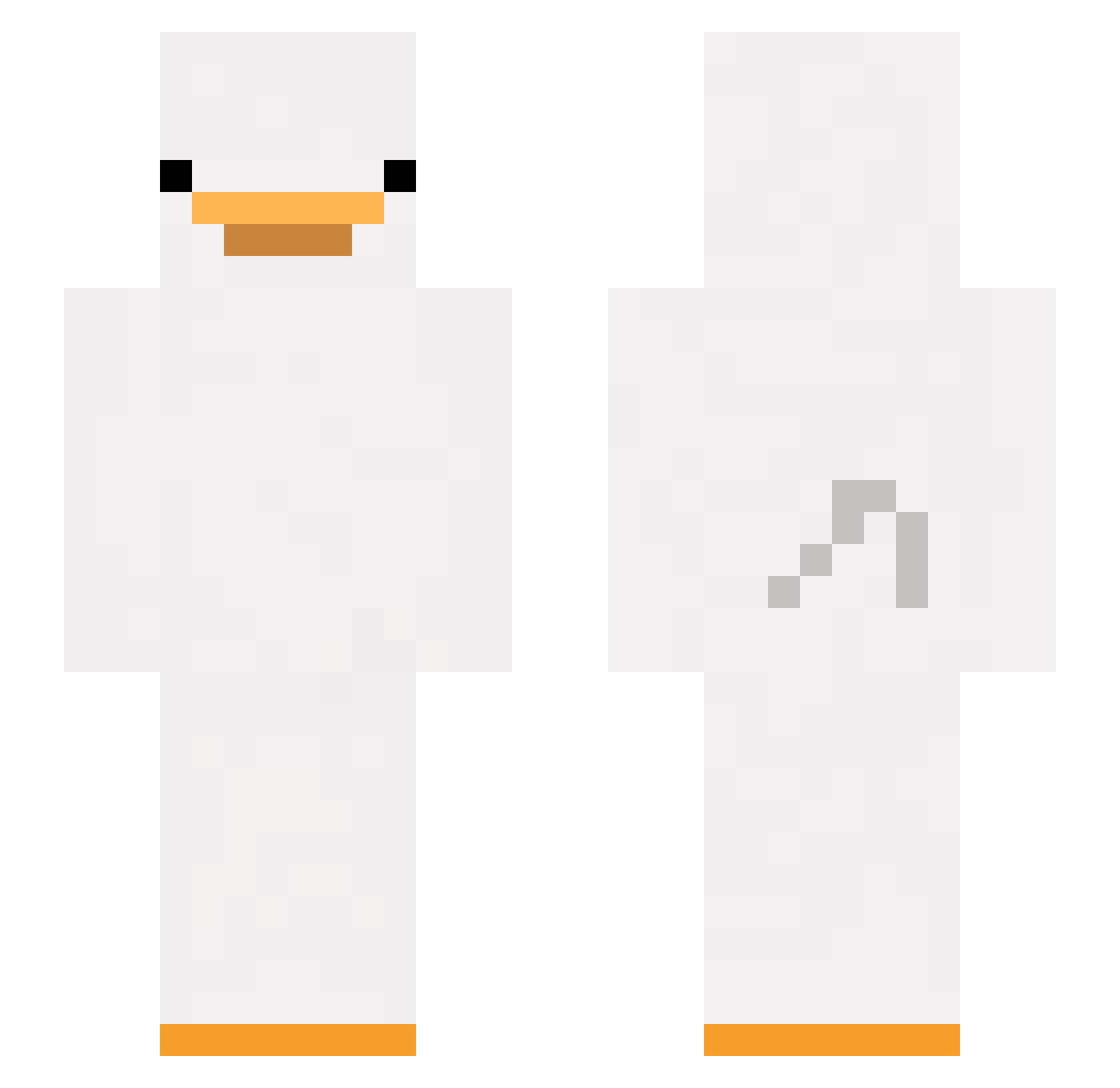 stories Minecraft skin, front and back view