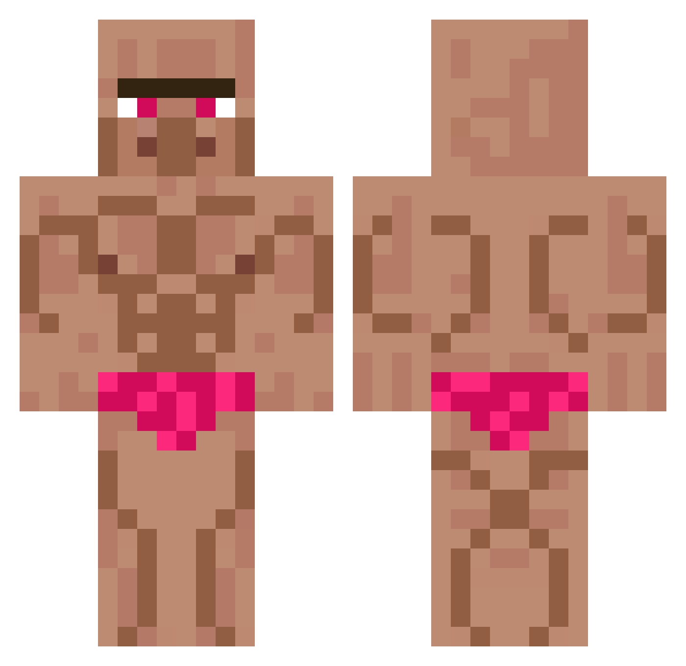 Youthy Minecraft skin, front and back view