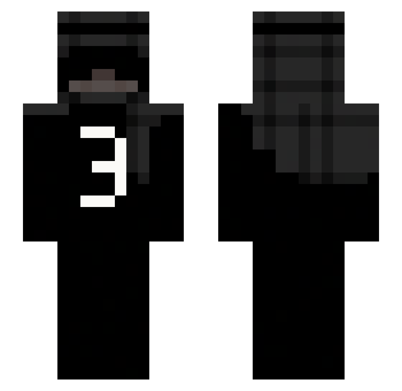 3ngelism Minecraft skin, front and back view