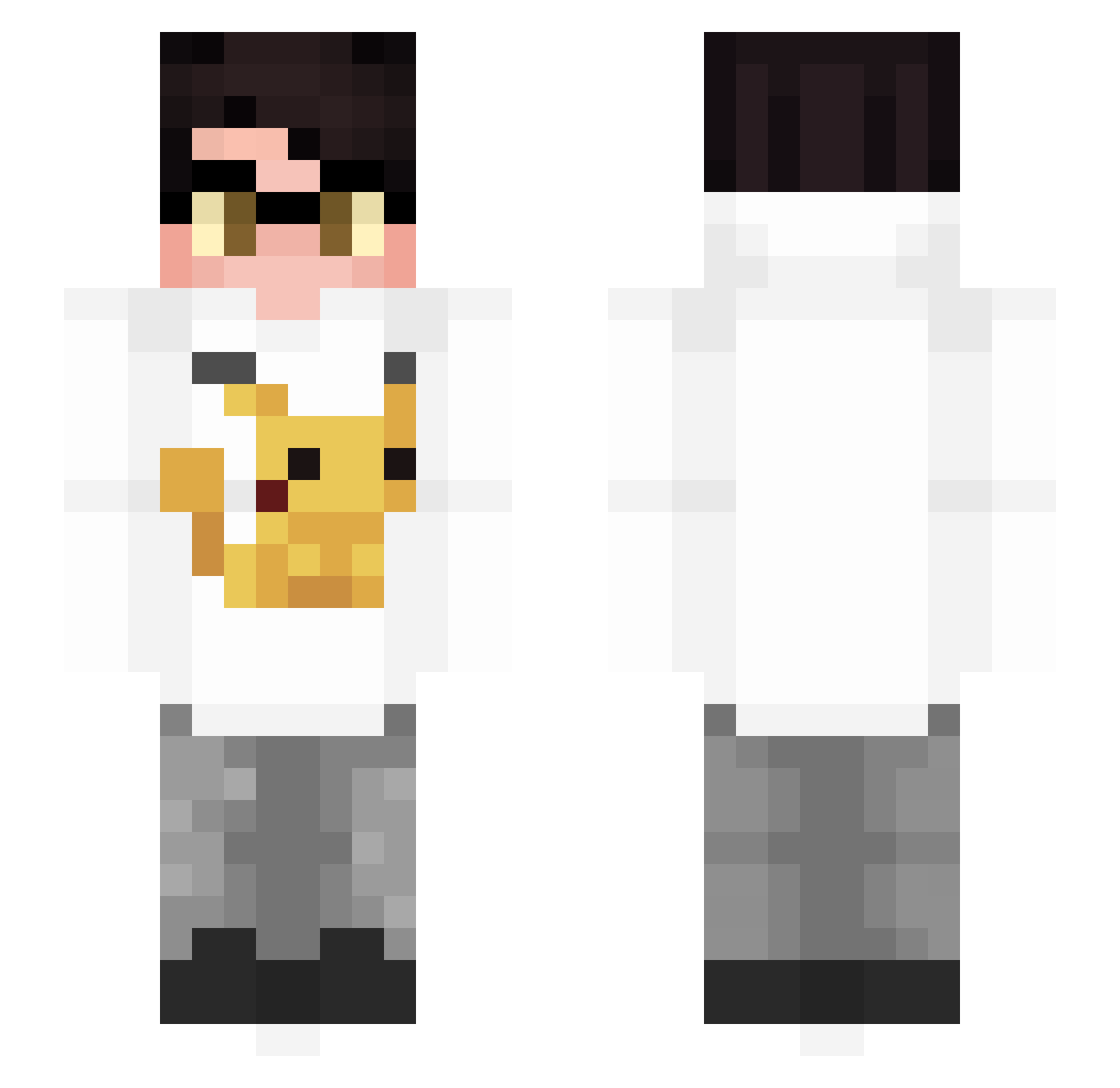 Alker5291 Minecraft skin, front and back view