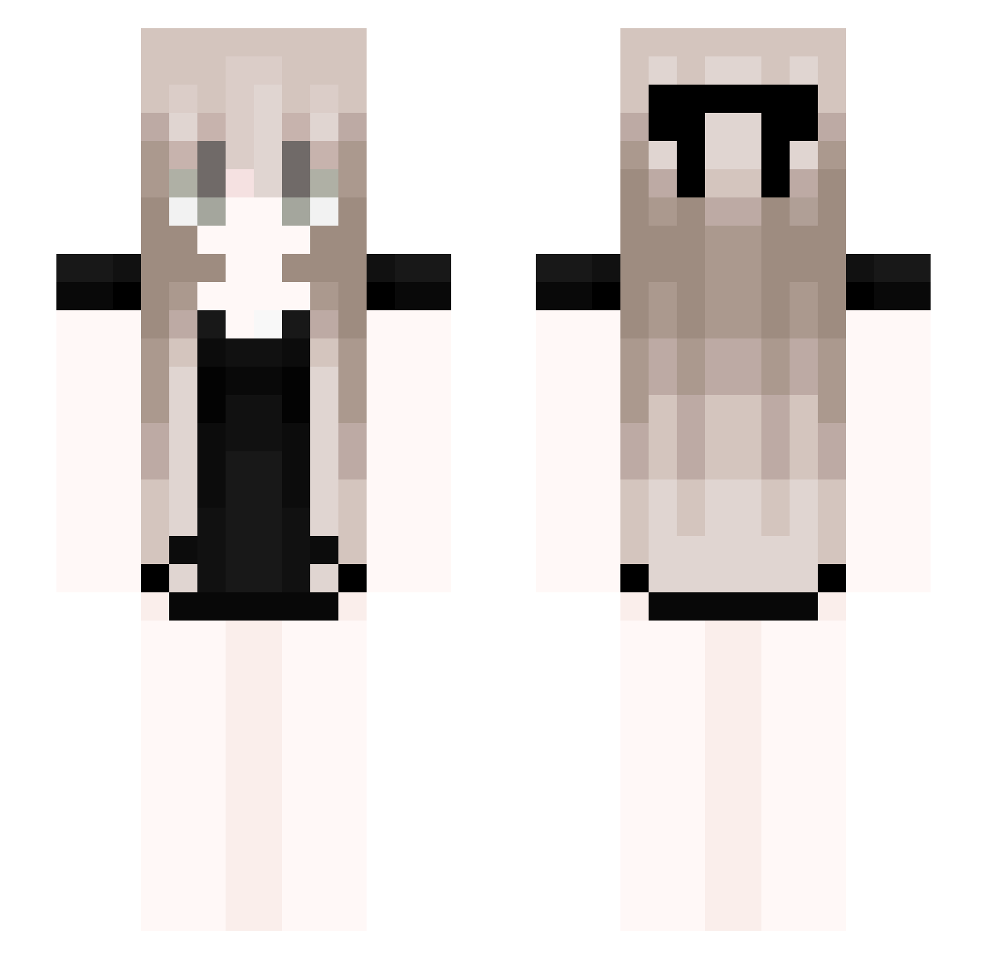 ZyrexSR Minecraft skin, front and back view
