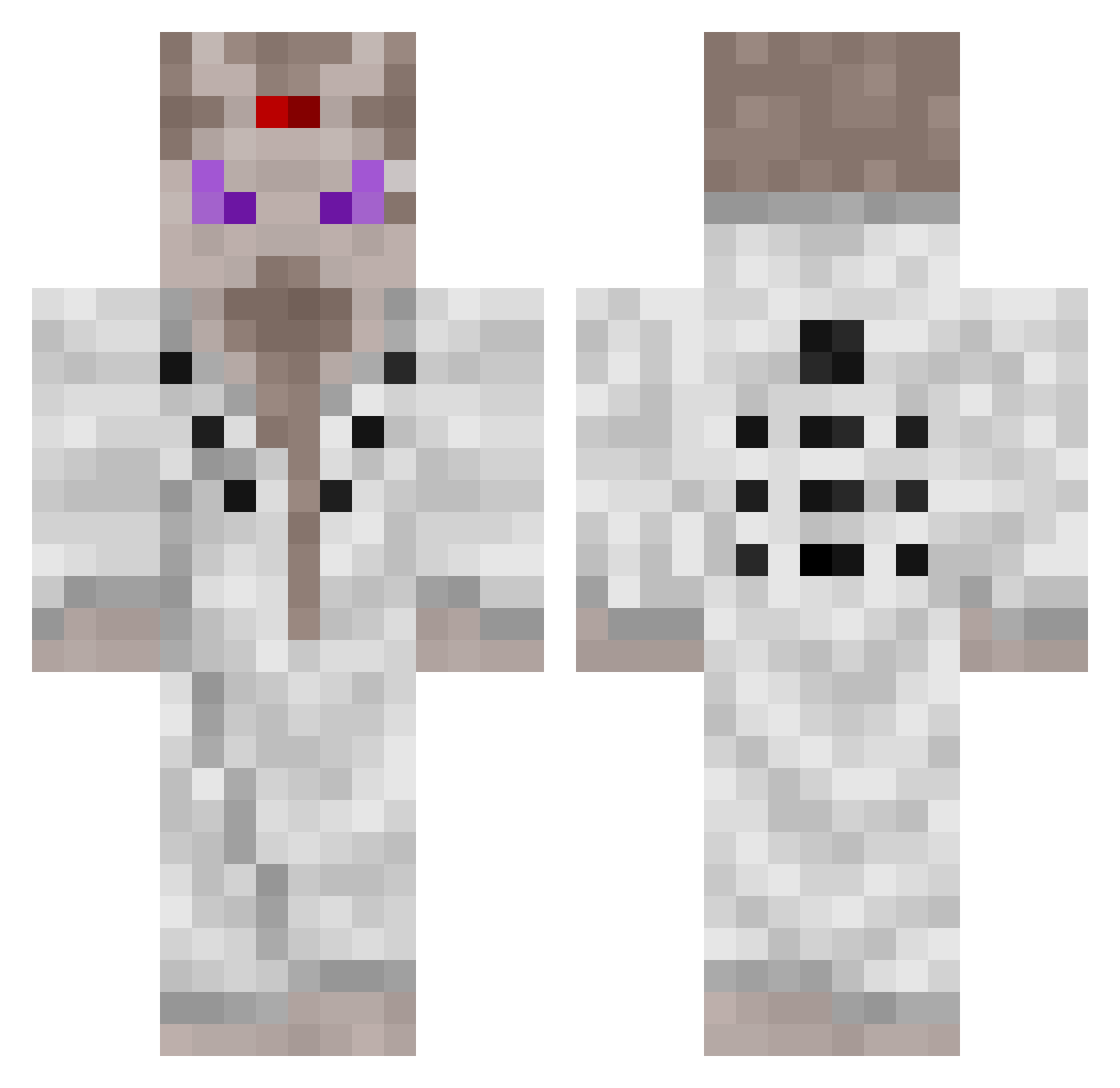 daunter Minecraft skin, front and back view