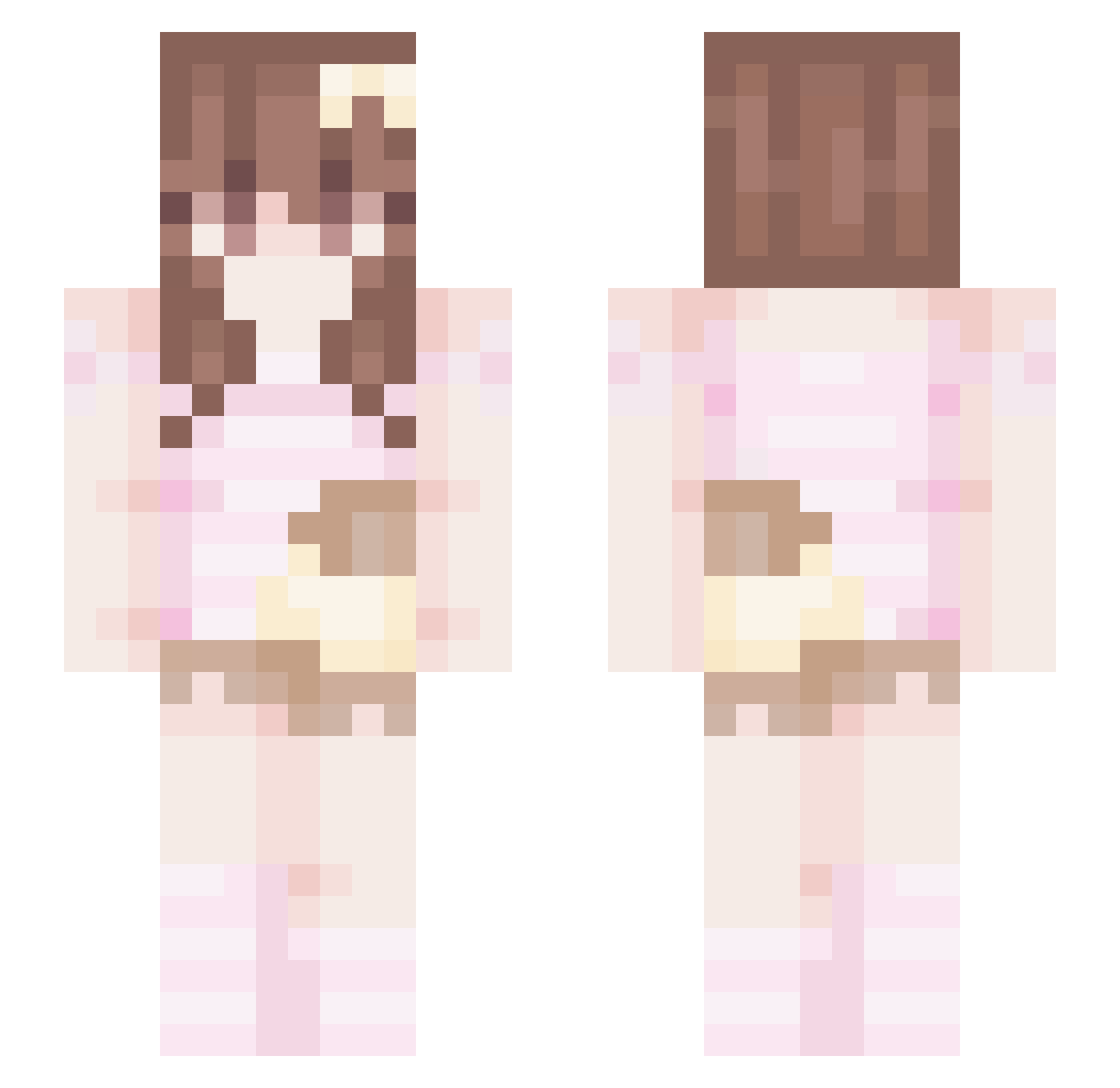 deiisu Minecraft skin, front and back view
