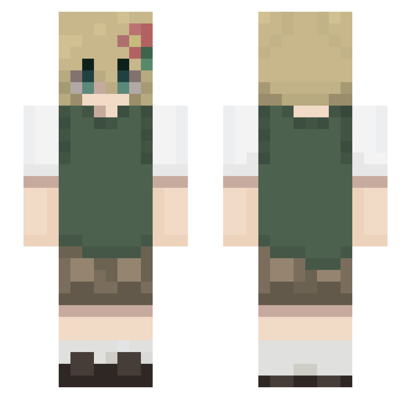 BettyGrof Minecraft skin, front and back view