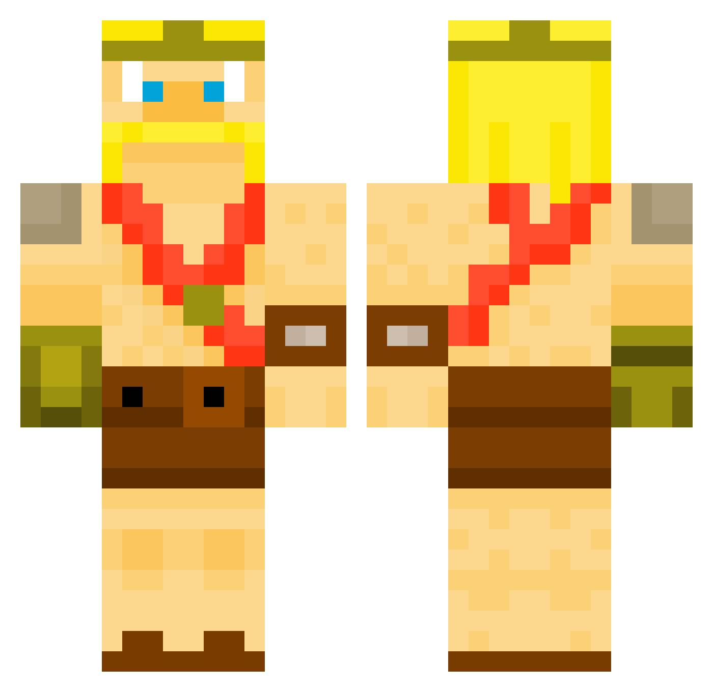aMinecraft8 Minecraft skin, front and back view