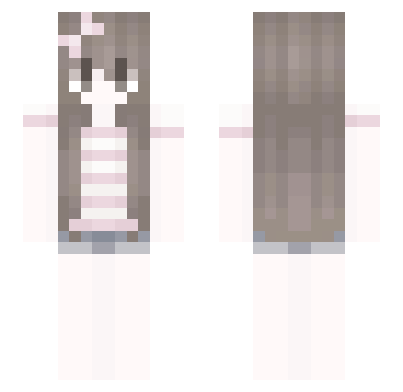 gracemadelinee Minecraft skin, front and back view