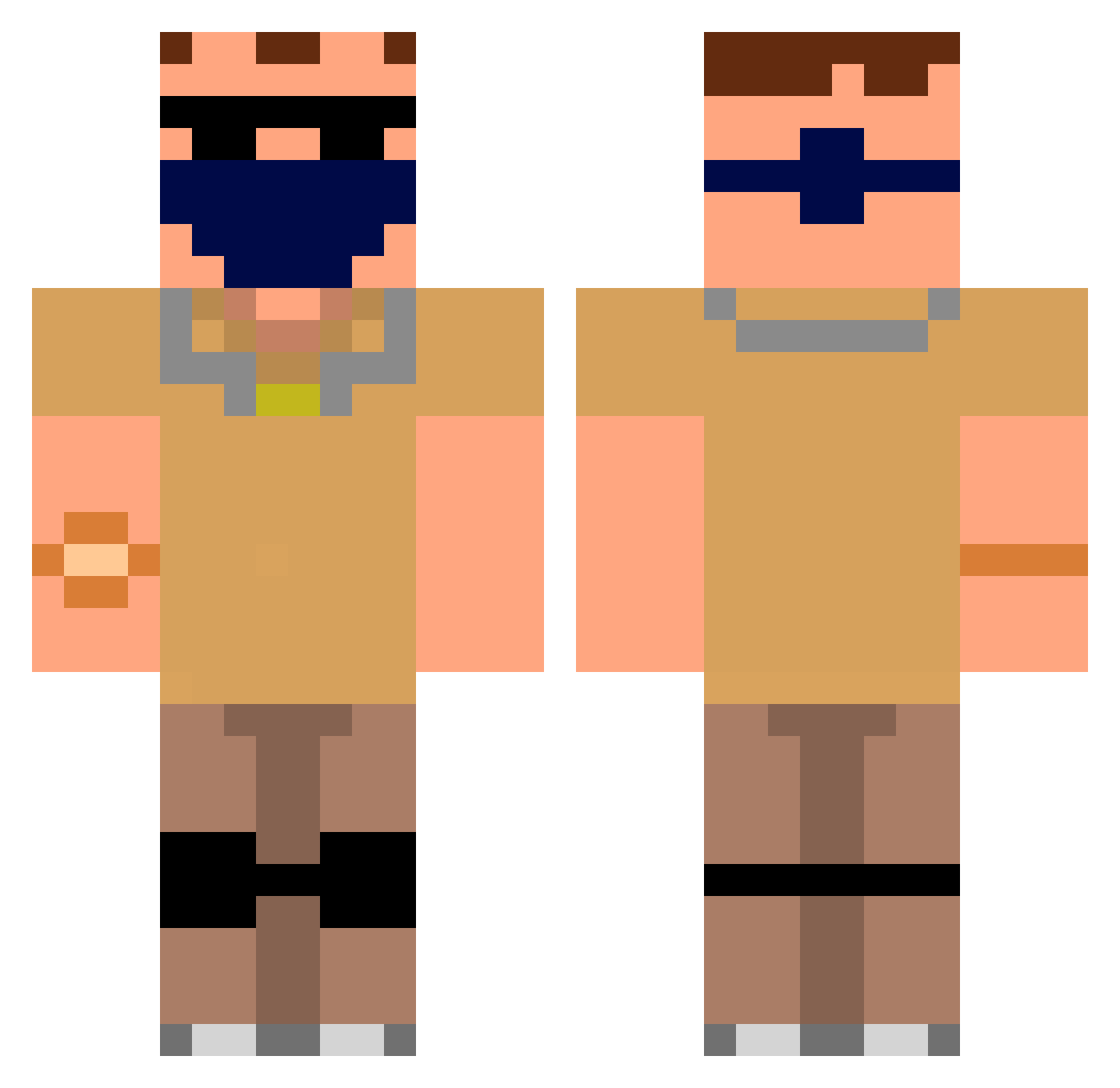 OTAVIOINVENTOR Minecraft skin, front and back view